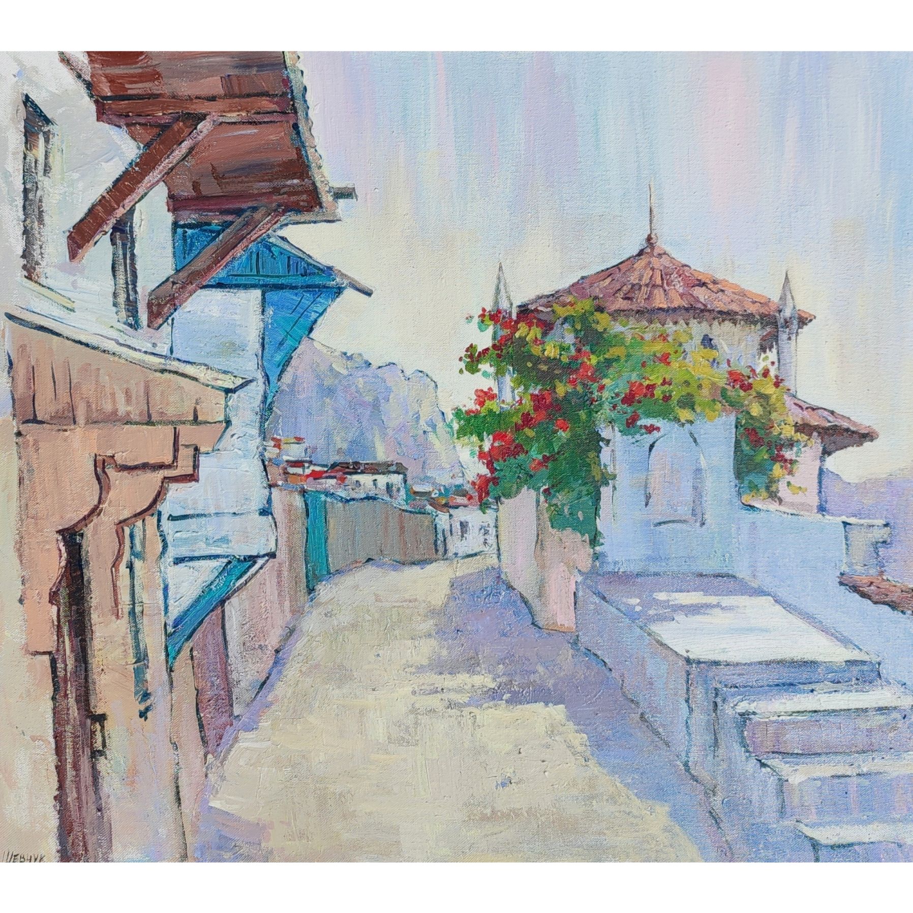 Солнечный Бахчисарай 70х80, холст, акрил, 2024