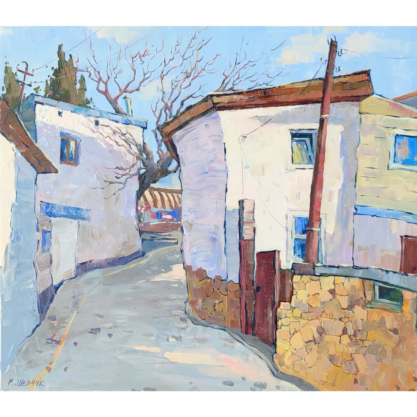 Лучи солнца осветили Гурзуф, 70х80, холст, акрил, 2025