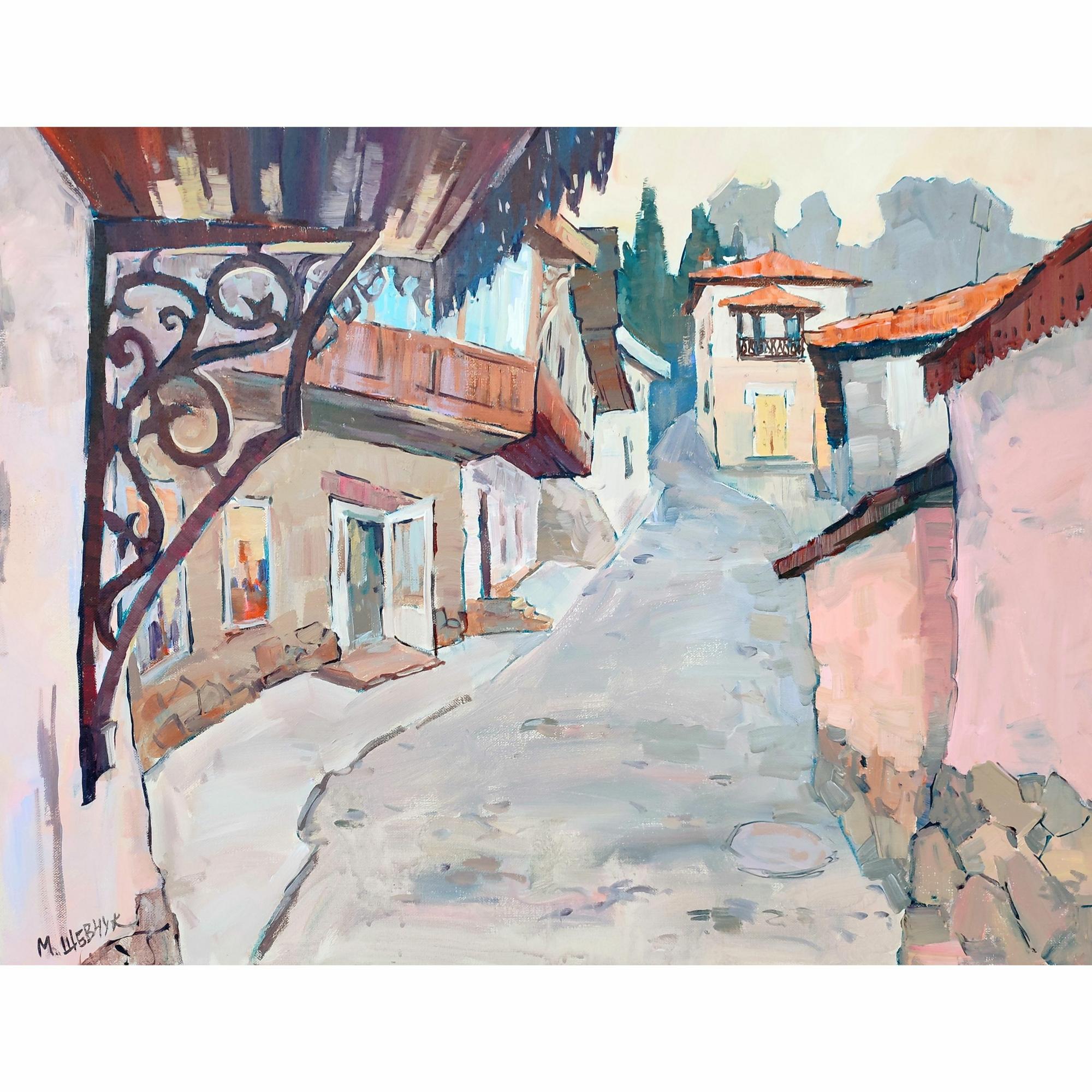 Прогулка по Гурзуфу, 60х80, холст, акрил, 2025