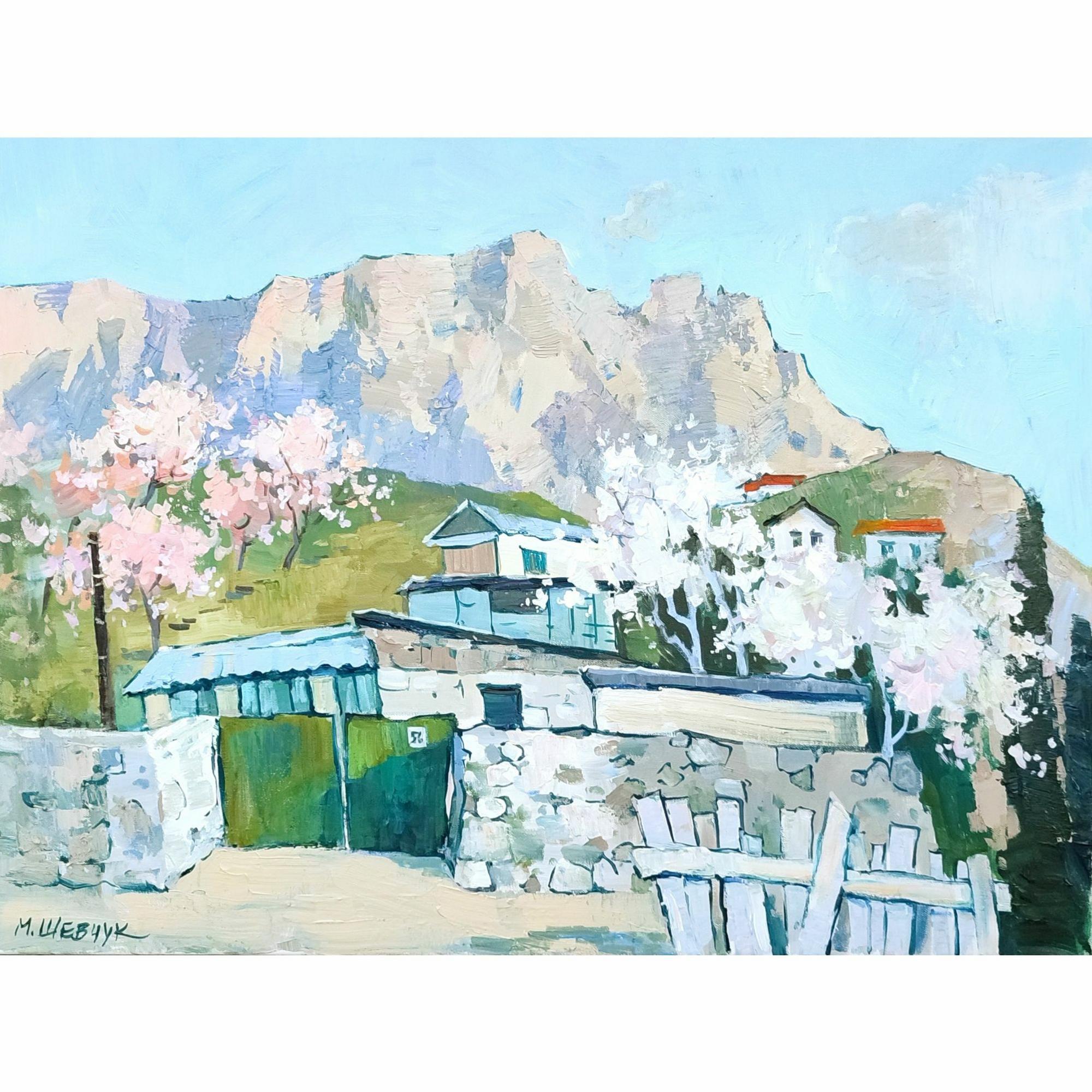 Дом кузнеца Асана в Алупке, 60х80, холст, акрил, 2025