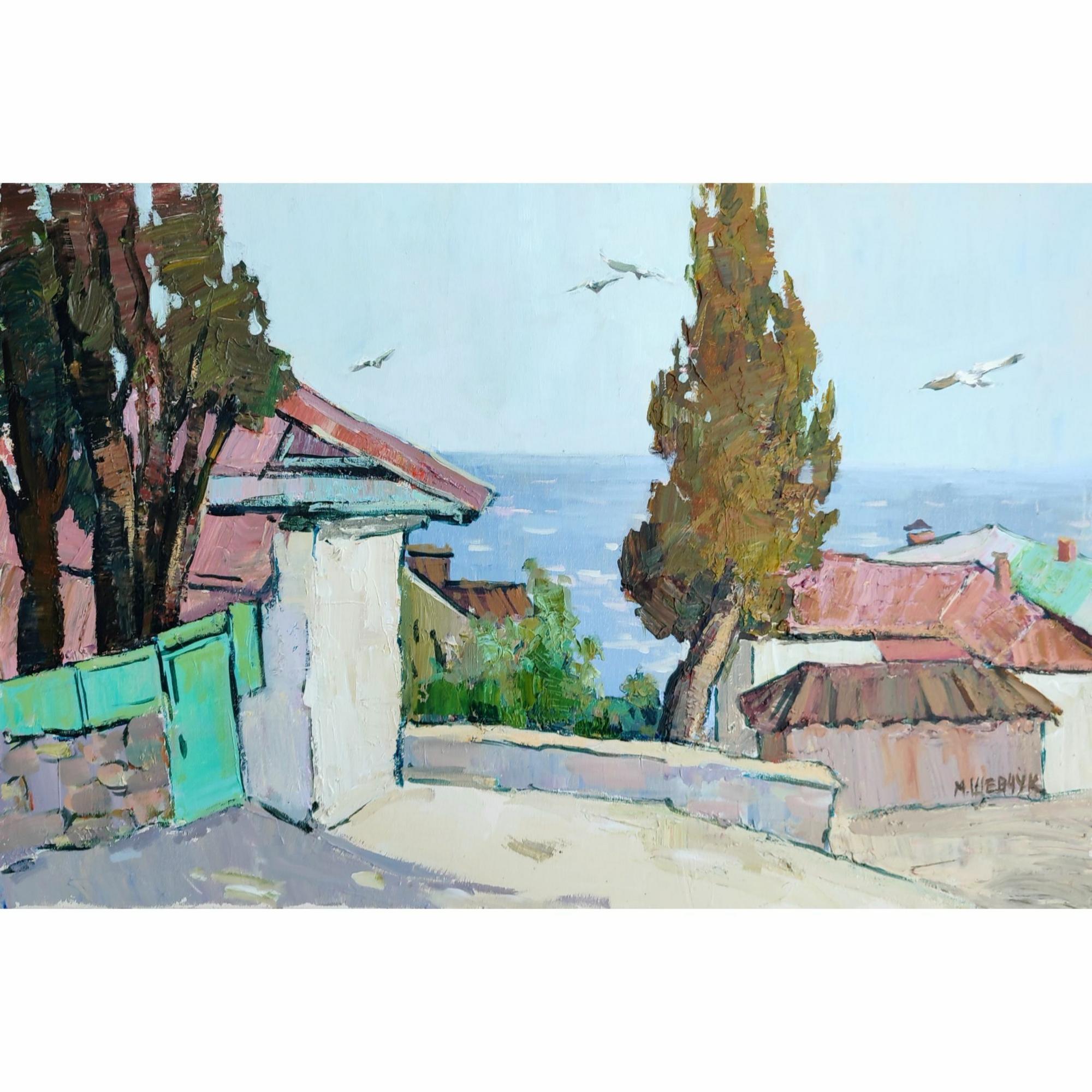 Морской бриз. Алупка, 50х60, холст, акрил, 2025