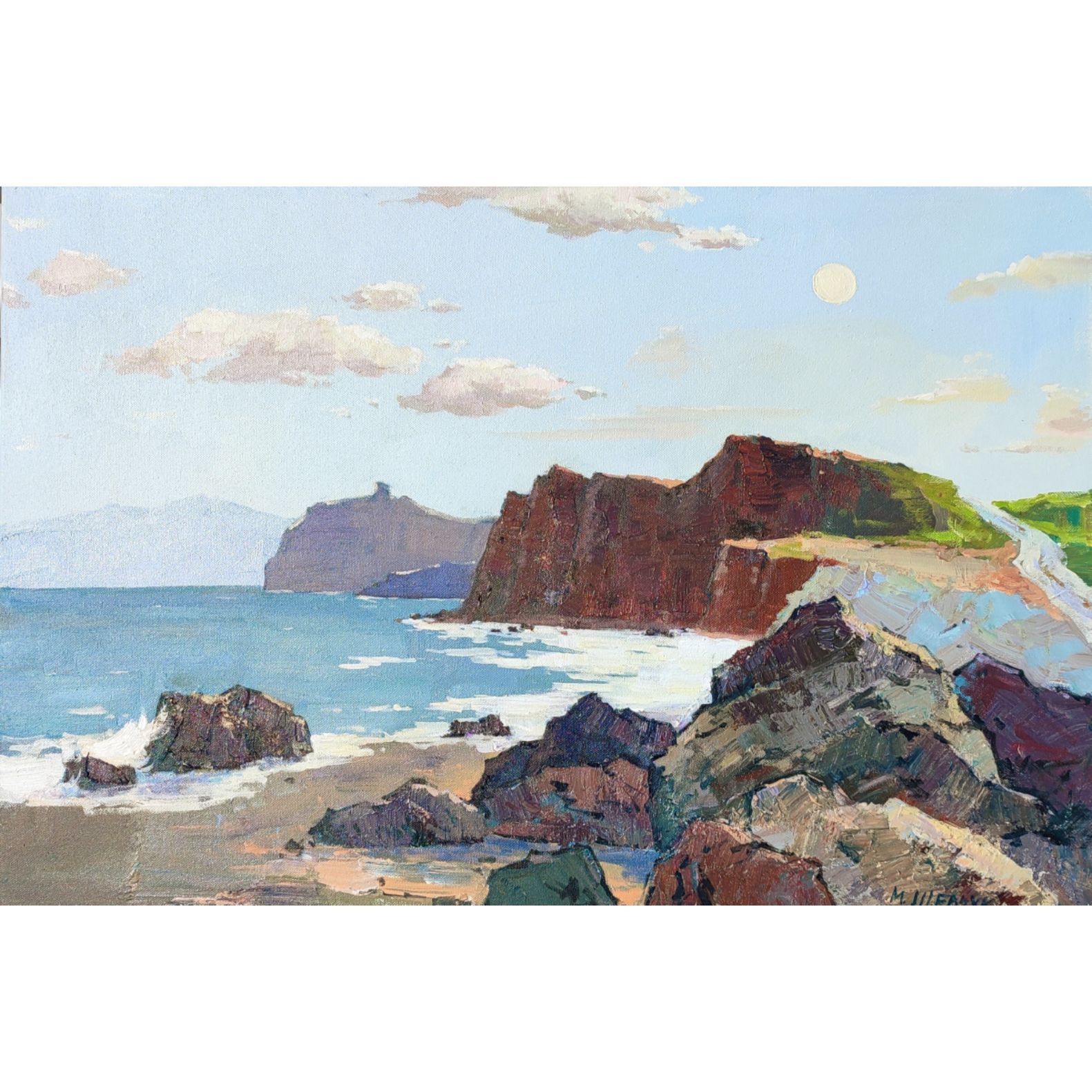 Прекрасный день в Морском. 60х90, холст, акрил, 2025