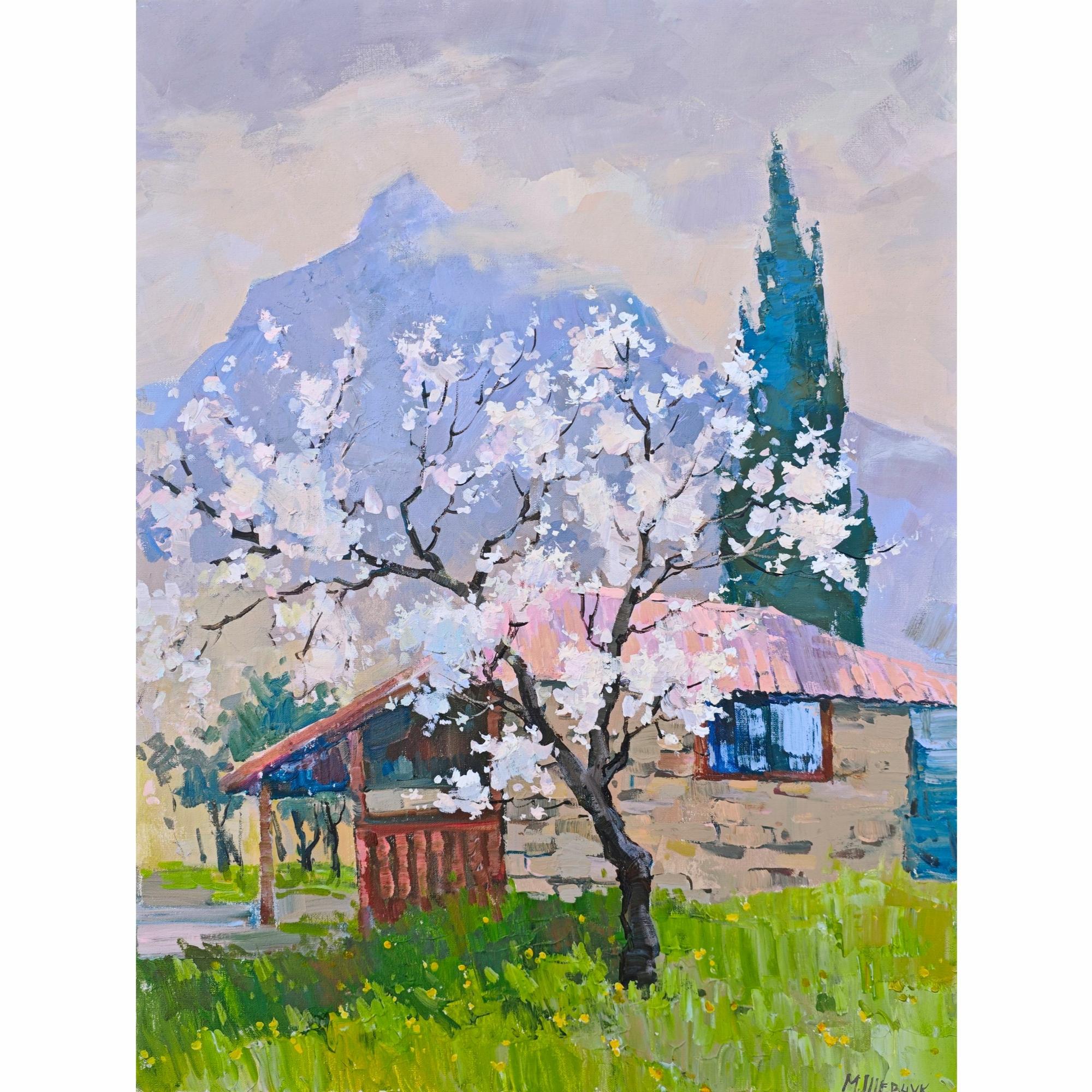 Воздух Арпата после дождя,  80х60, холст, акрил, 2025