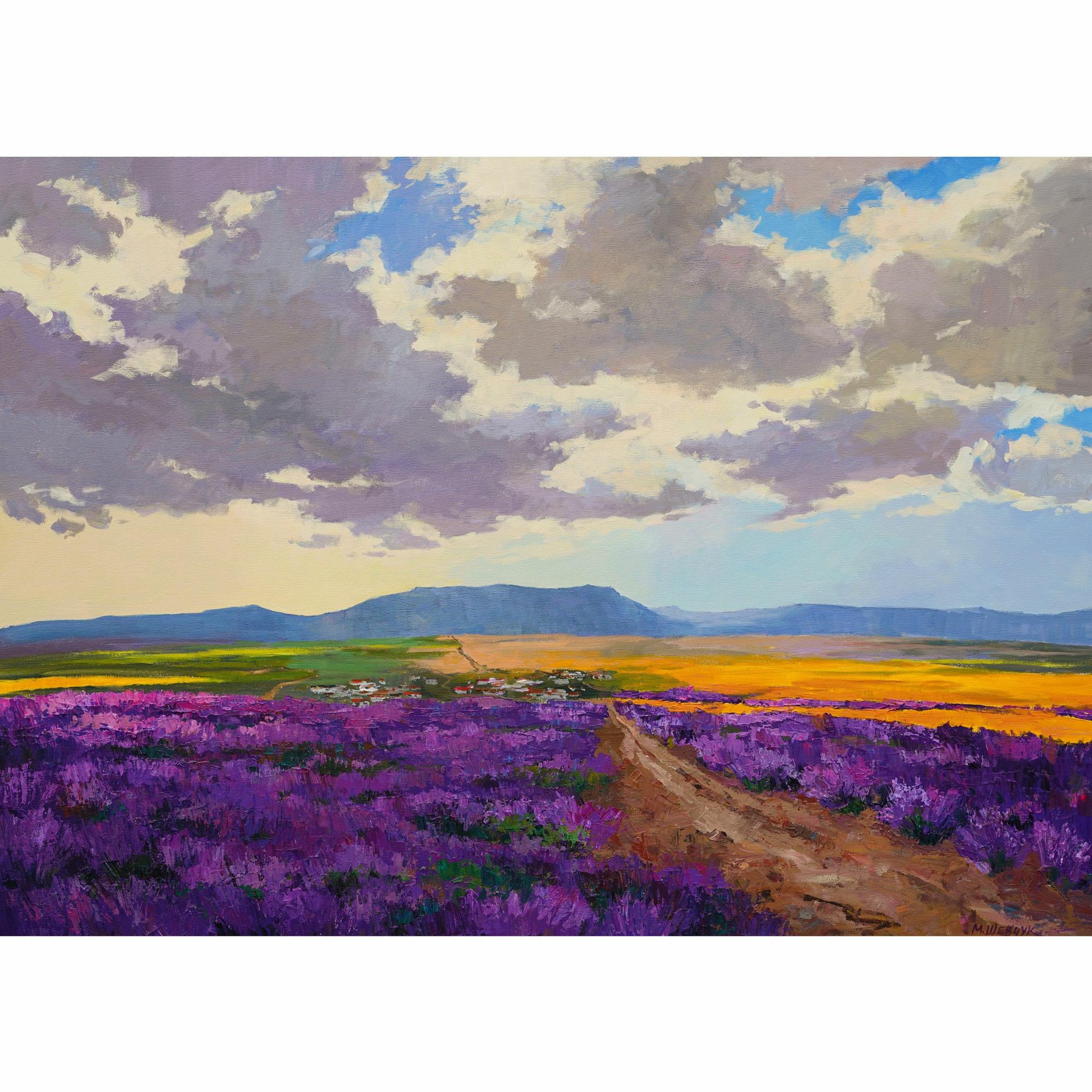 Магия лаванды, 100х140, холст, акрил, 2025