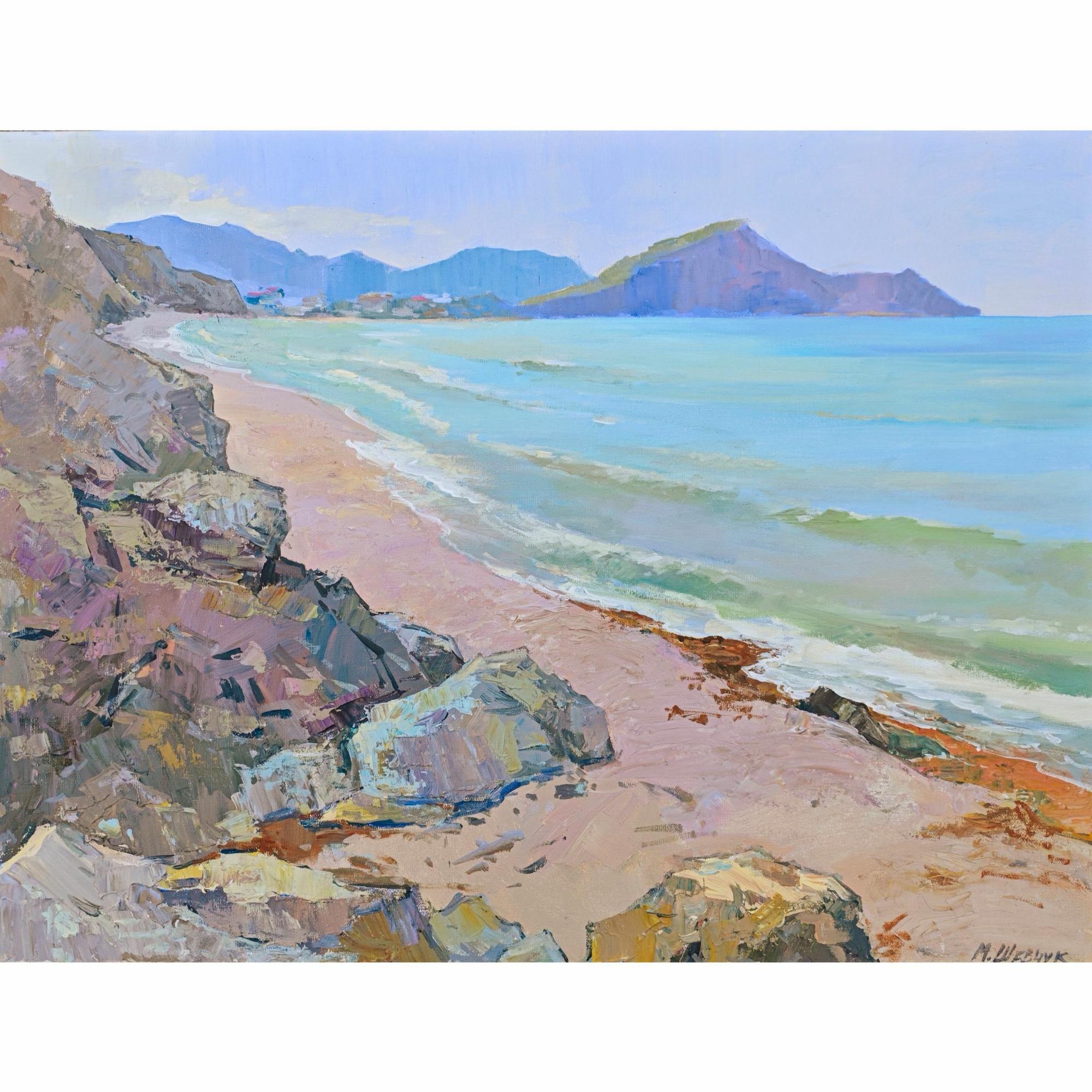 Тепло бухты Провато, 60х80, холст, акрил, 2025