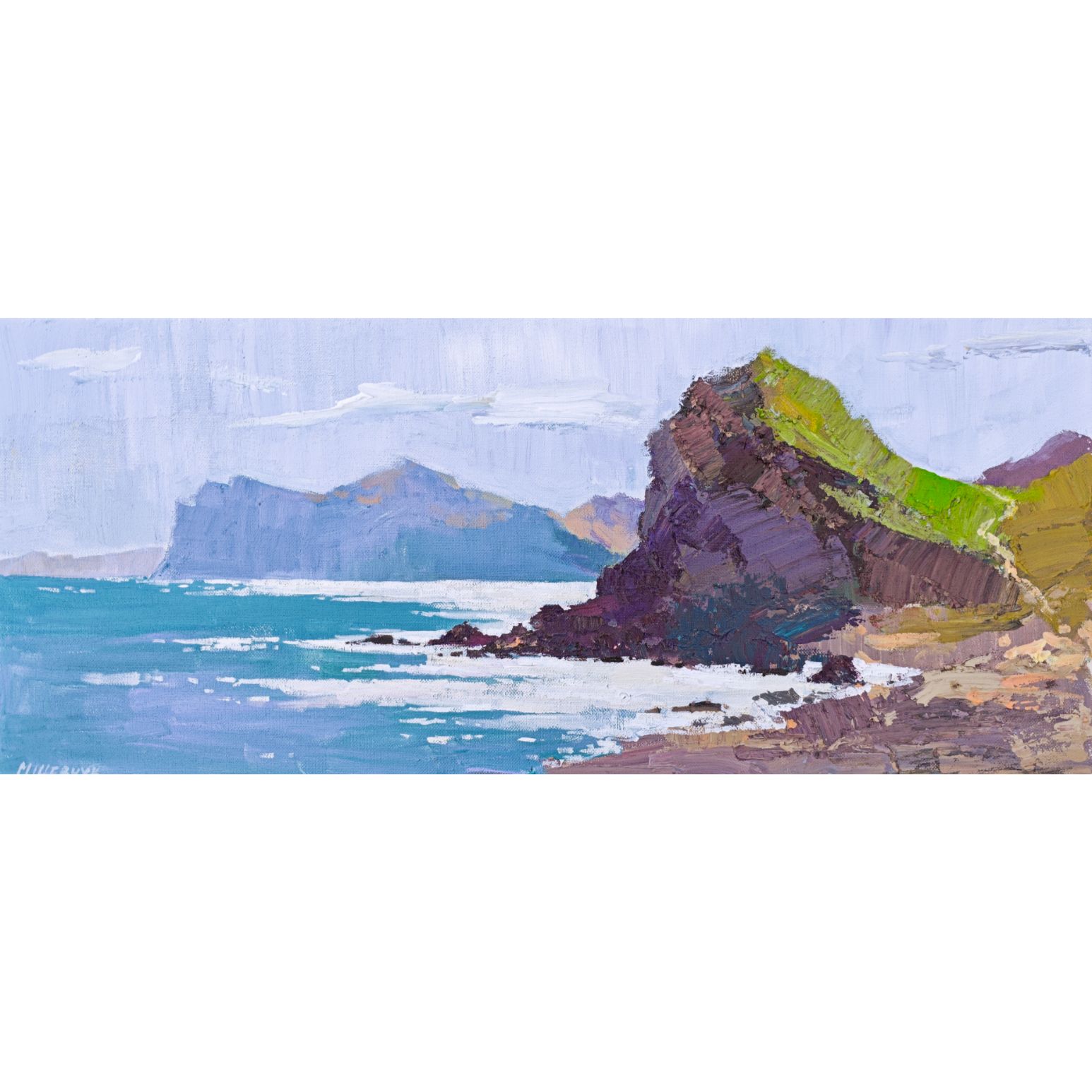 Блики. Агатовый плях, 30х70, холст, акрил, 2025