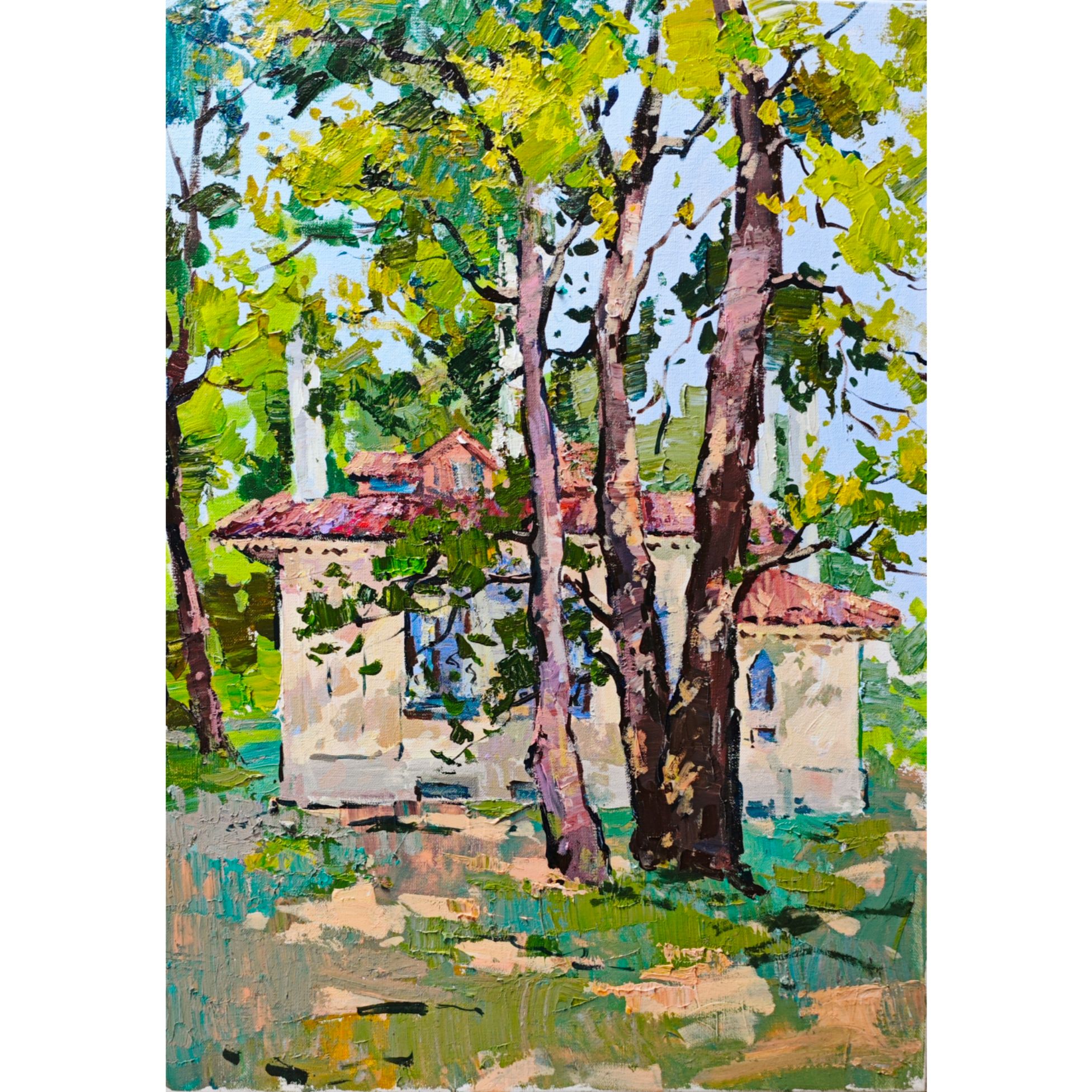 В тени истории, 70х50, холст, акрил, 2025