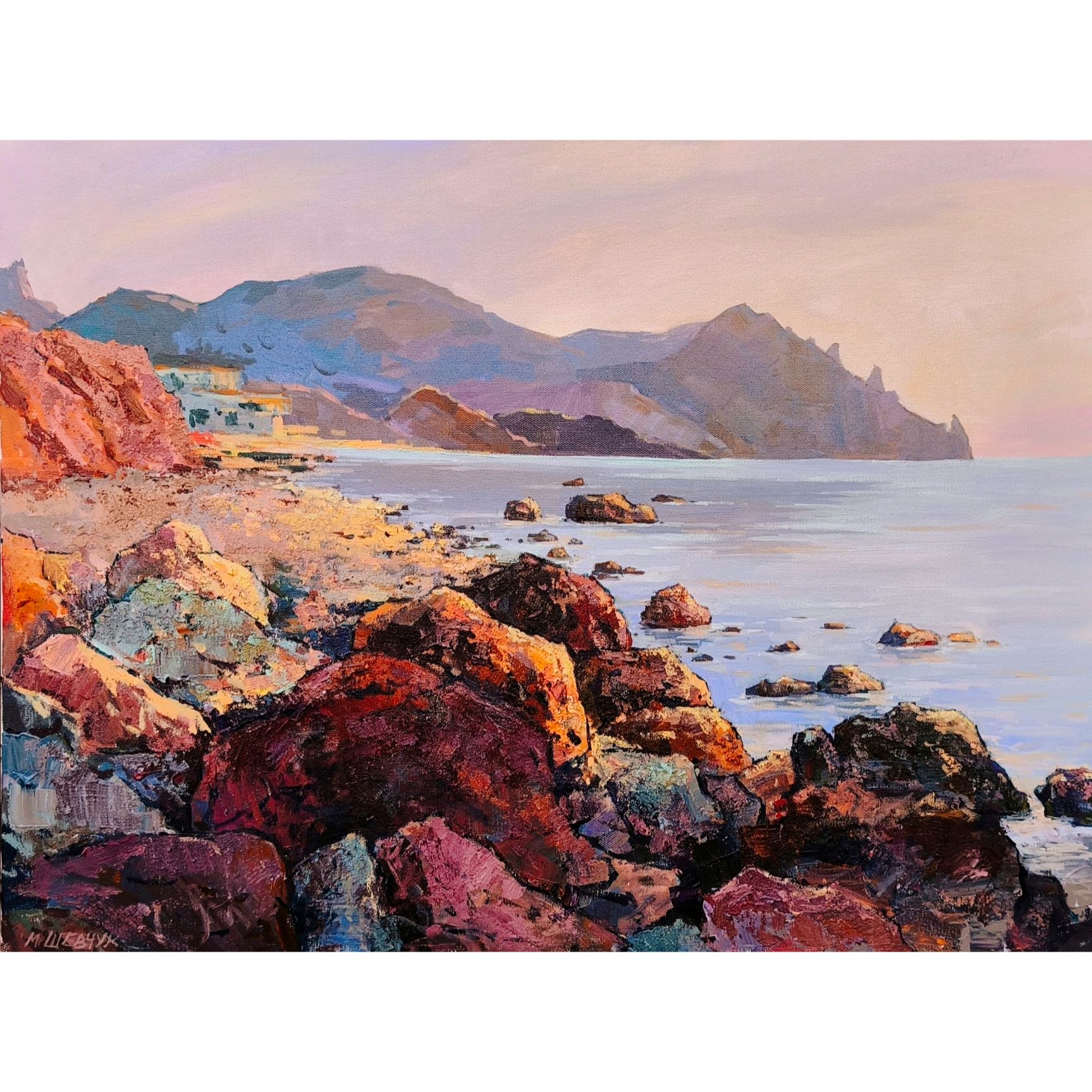 Бархат камней 75х100, холст, акрил, 2025