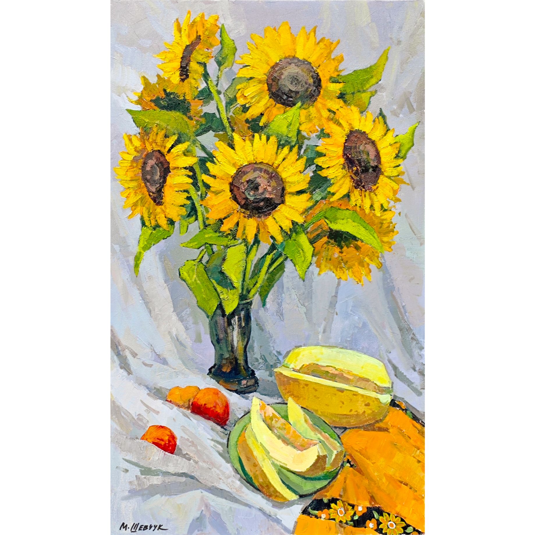 Вкусный август 100х60, холст, акрил, 2025