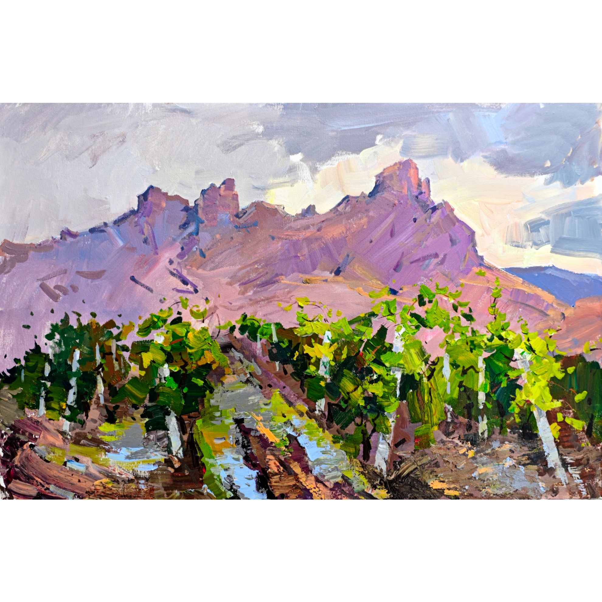 В долине реки Ворон после дождя  60х80, холст, акрил, 2025