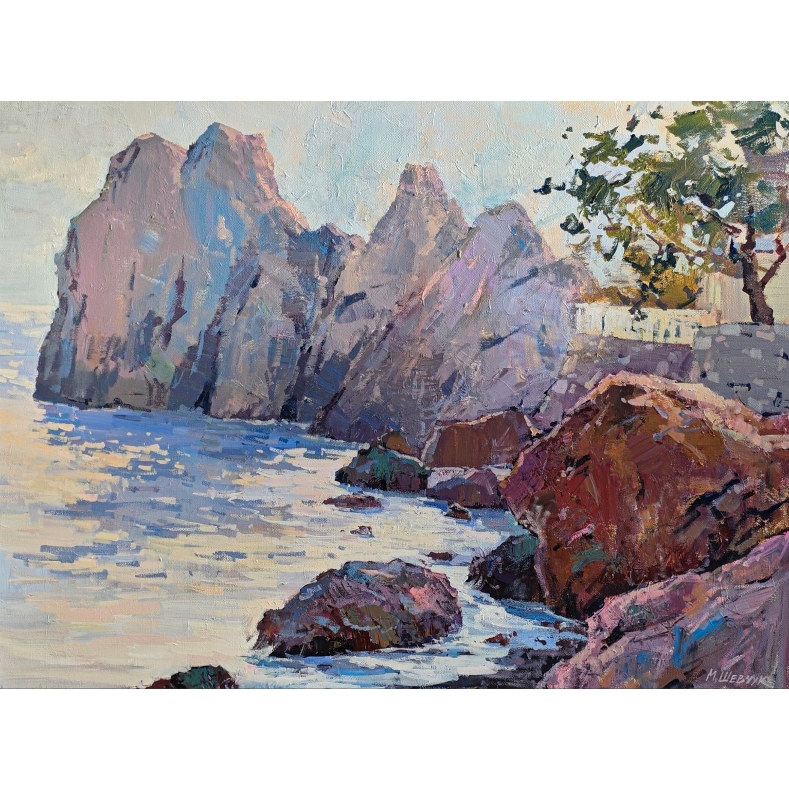 Свет гурзуфской бухты, 75х100, холст, акрил, 2025