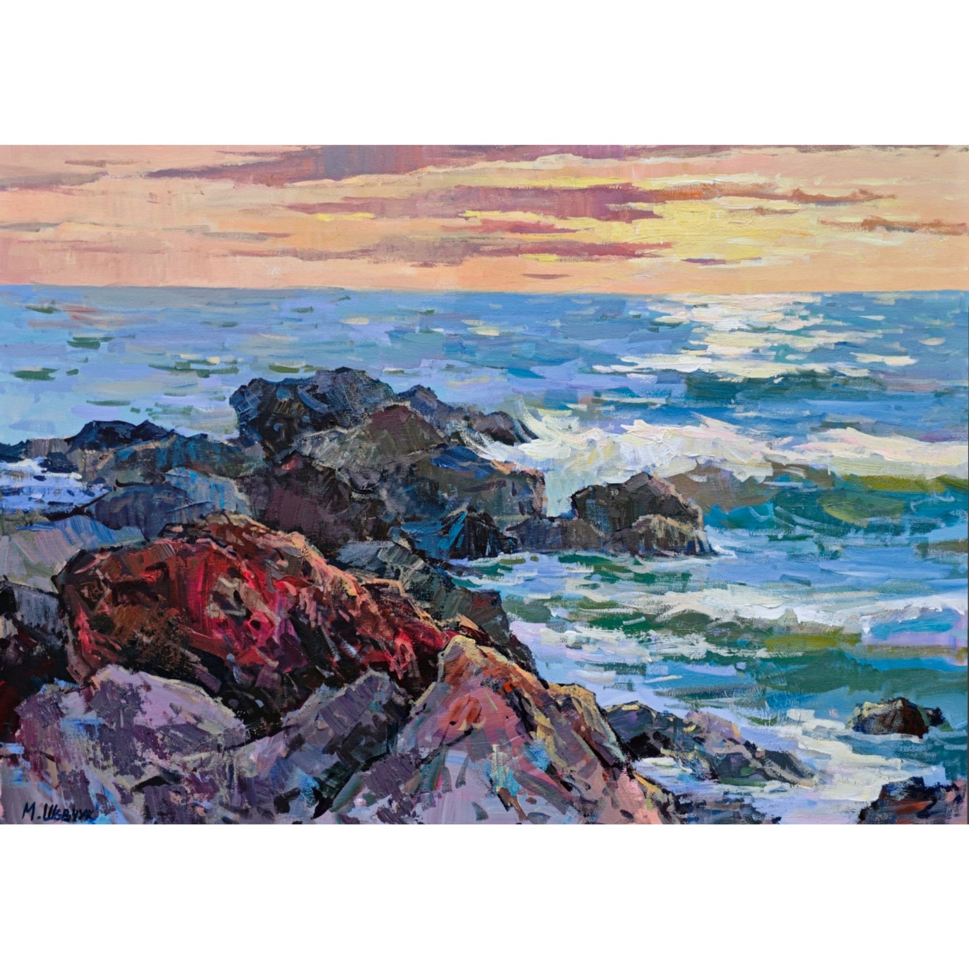 Мелодия заката, 70х100, холст, акрил, 2026