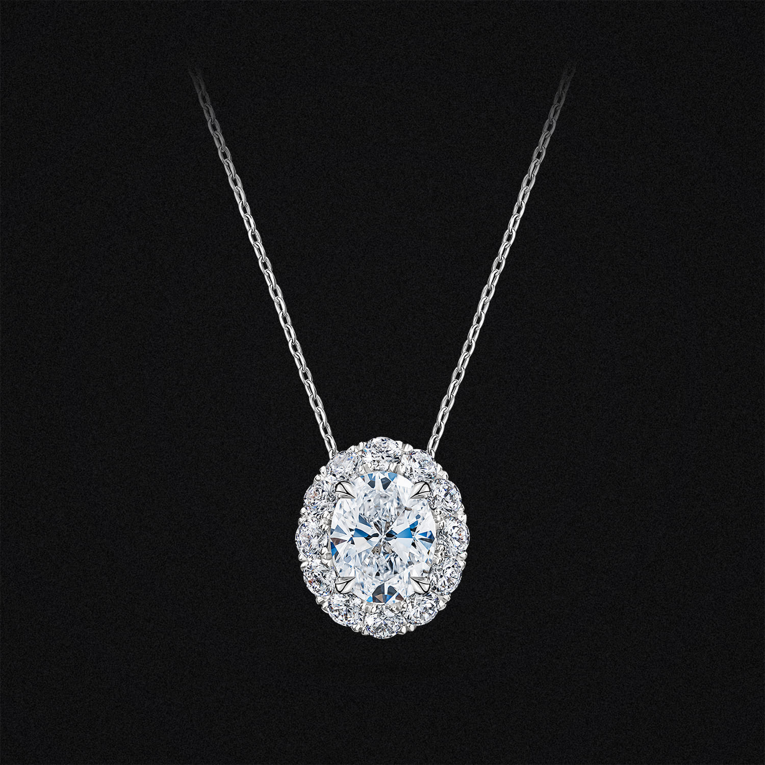 Diamond Pendant Oval