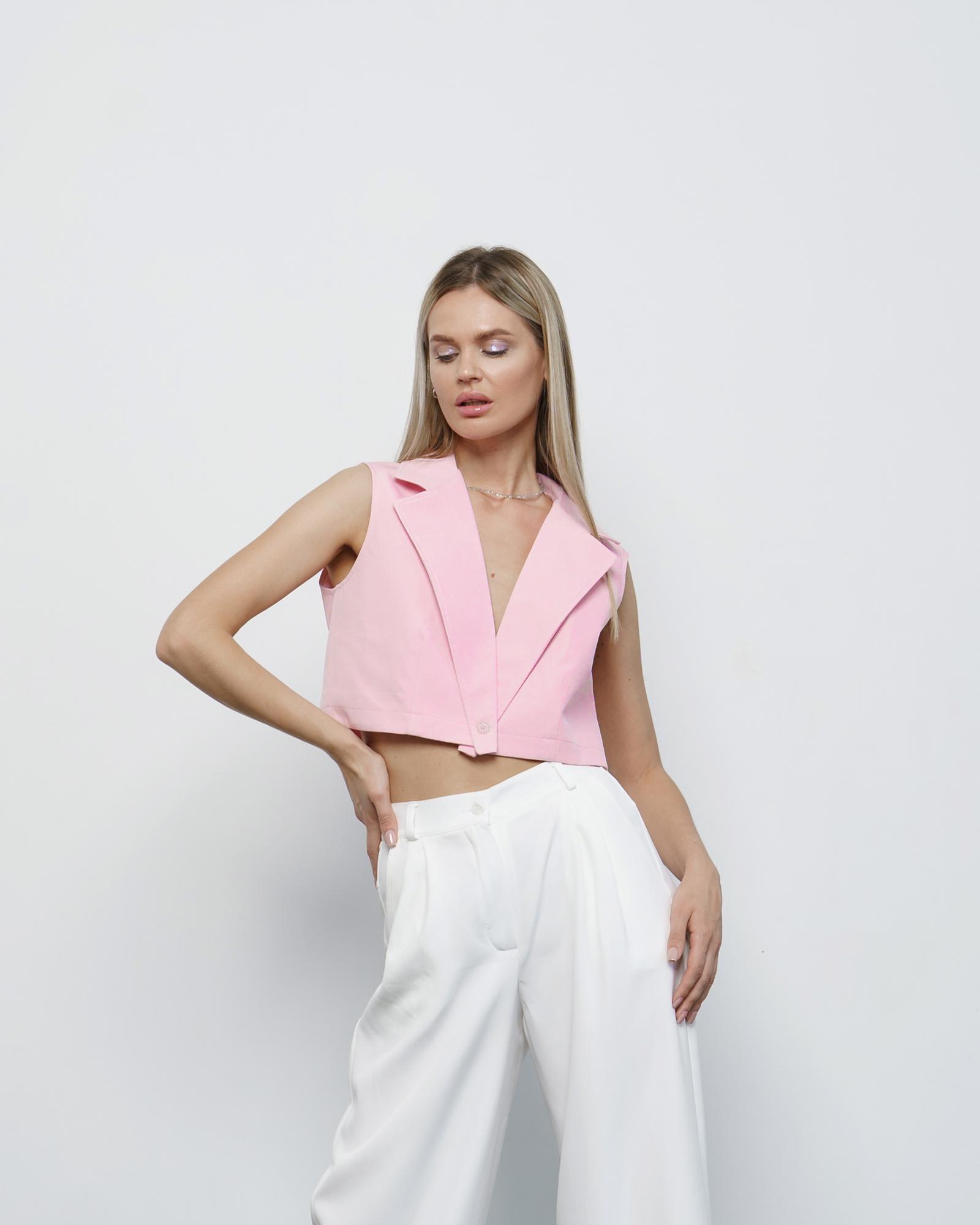 Жилет на одной пуговице Pink