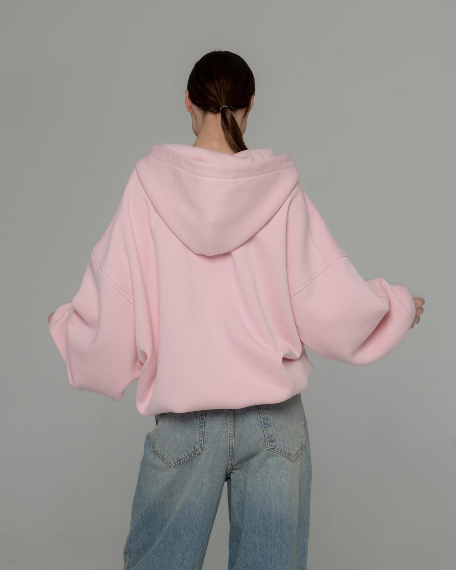 Худи Облако с молнией Pink