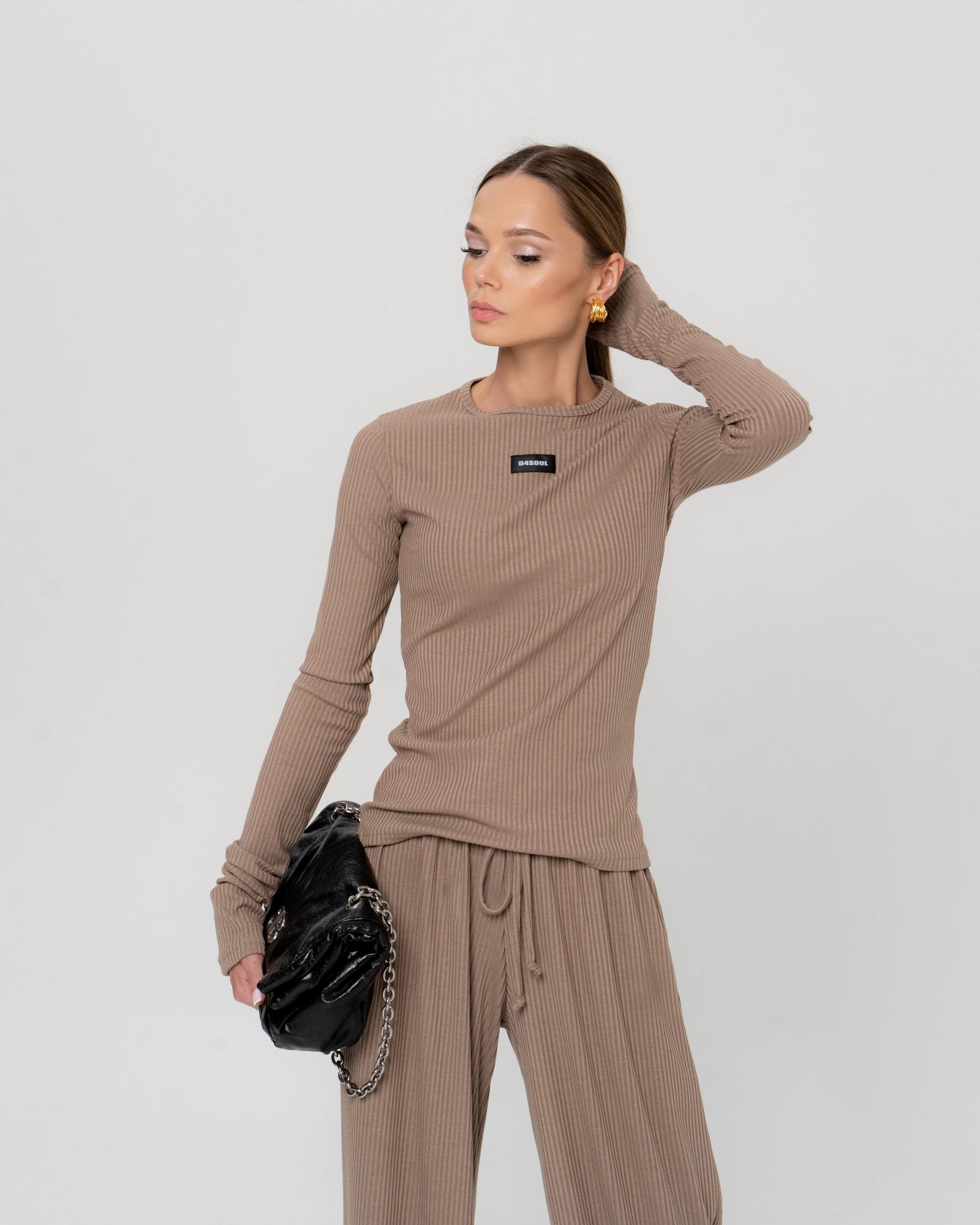 Лонгслив 2024 Lighte Brown лапша