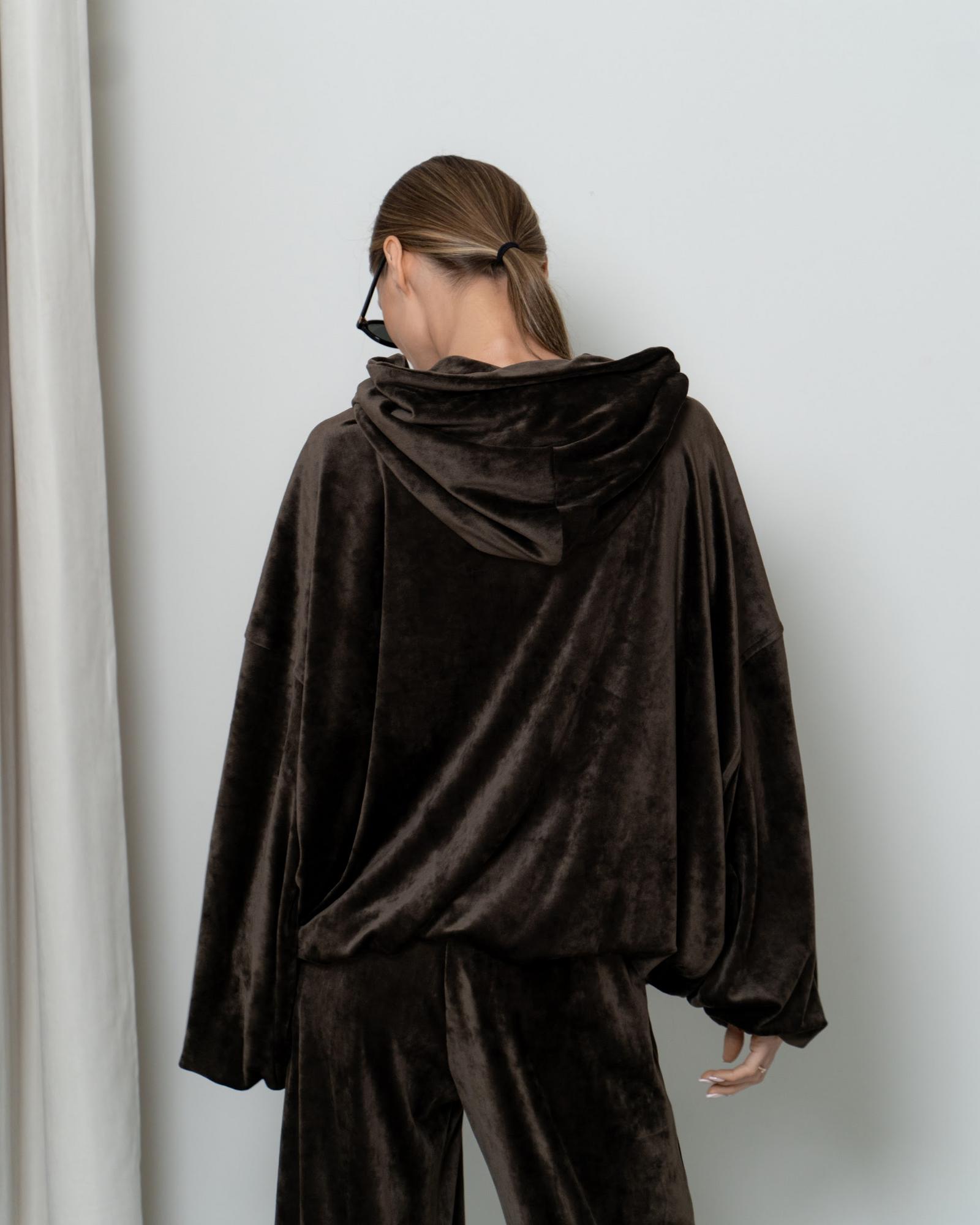 Худи велюр chocolate