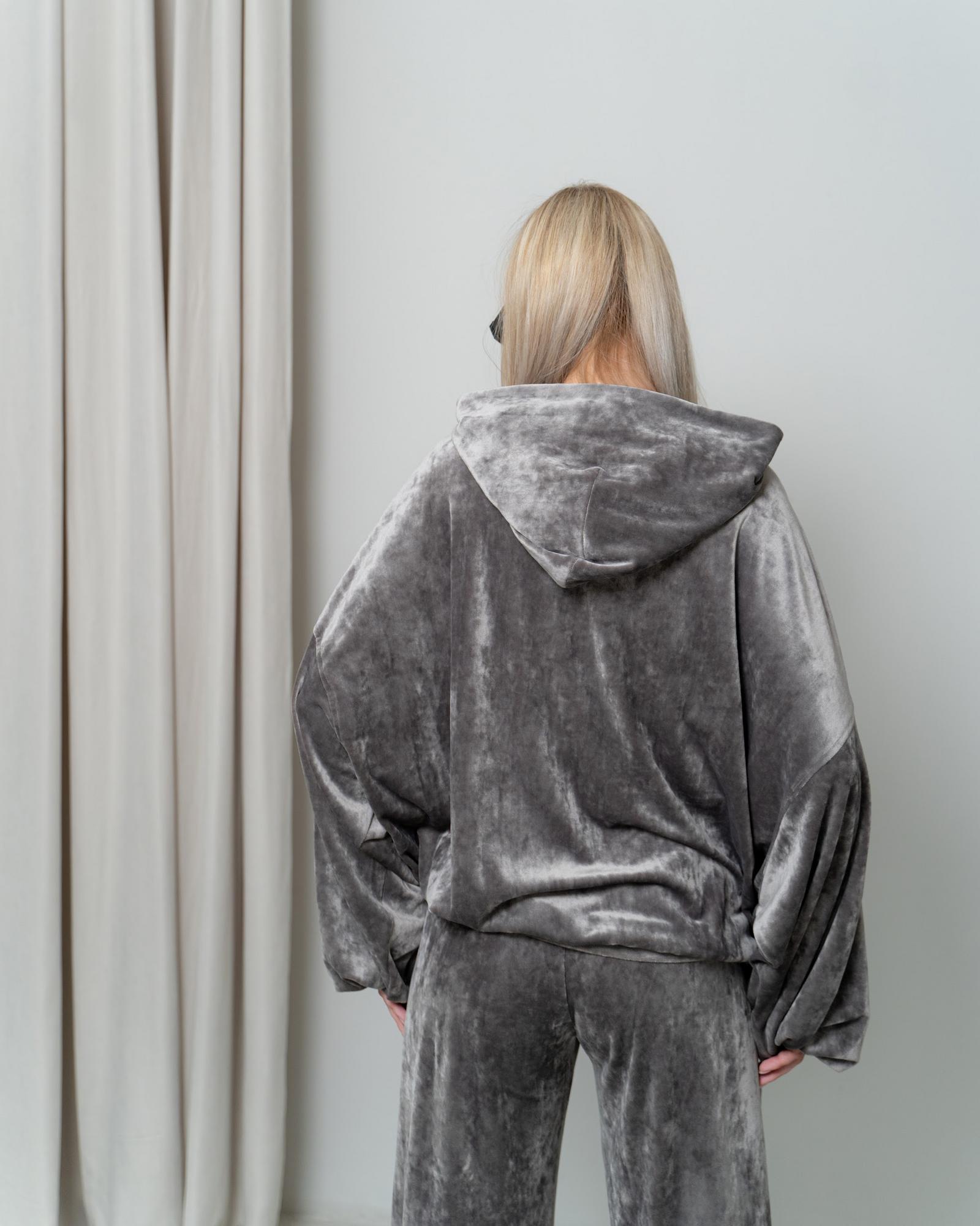 Худи велюр coffee