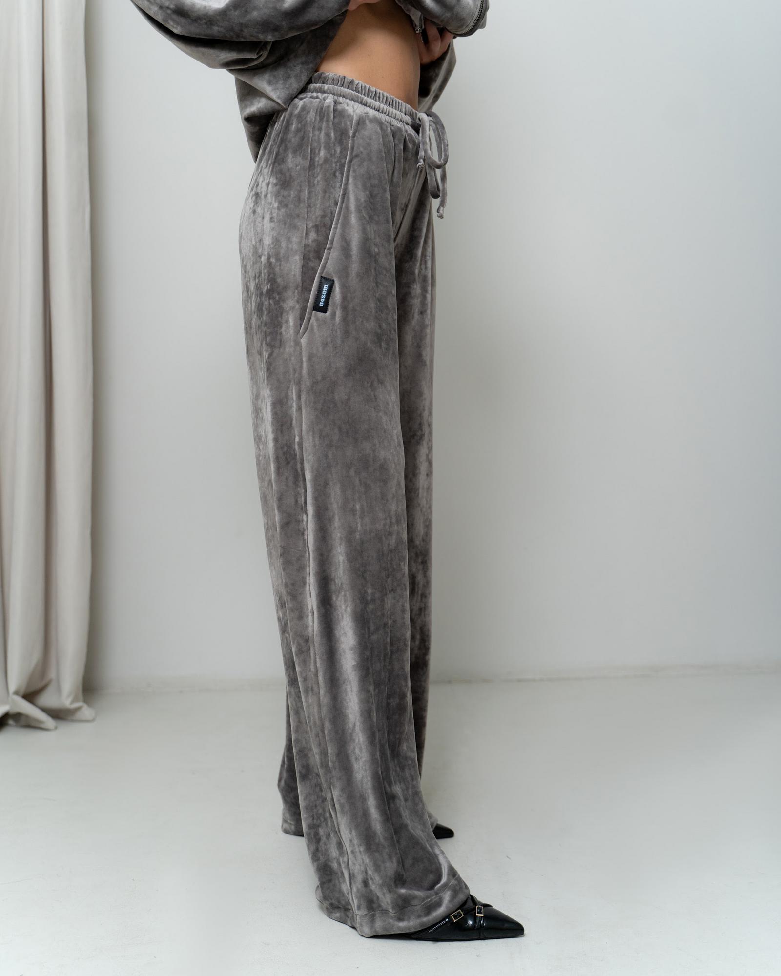 Брюки велюр coffee