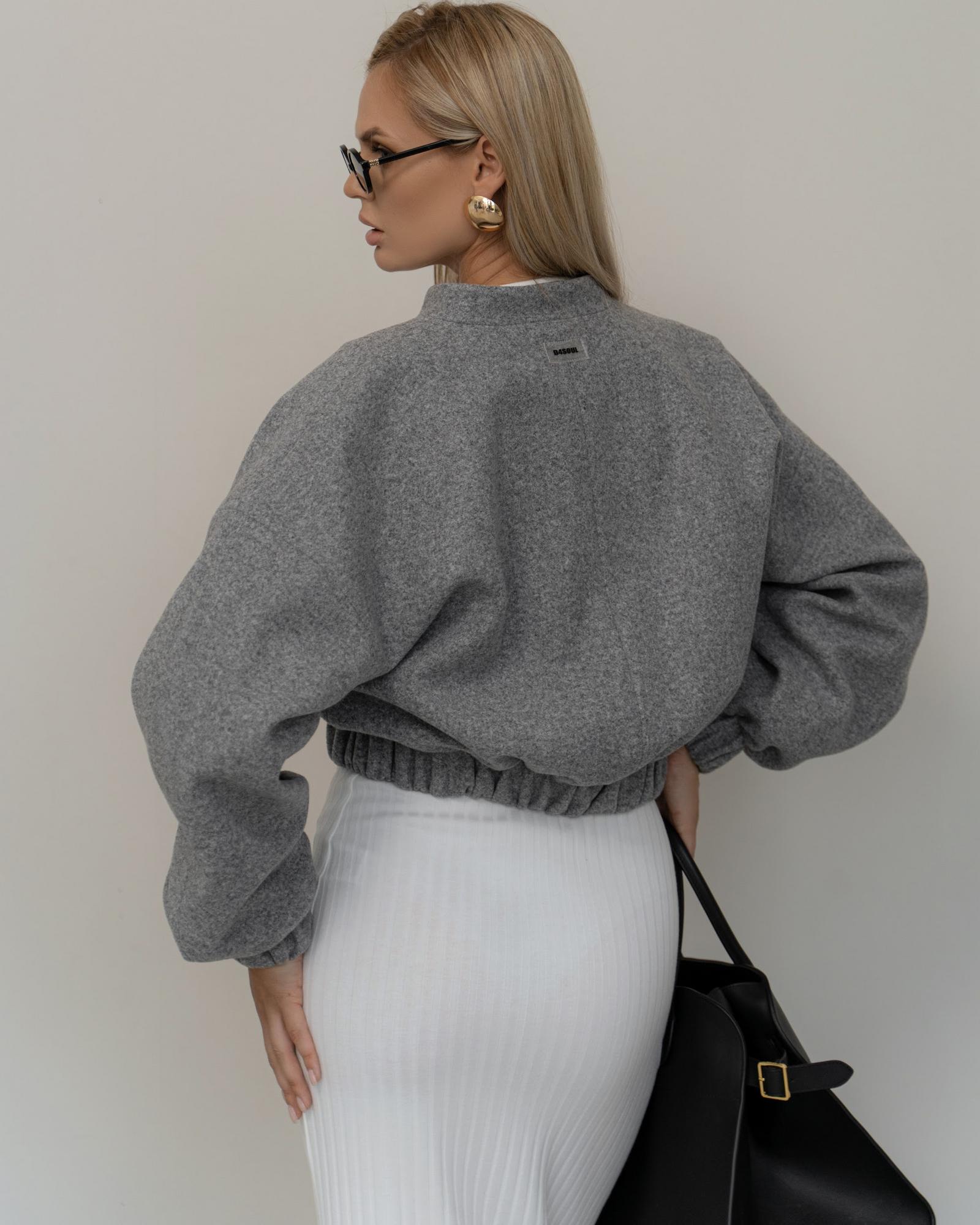 Бомбер Bubble Grey драп mini