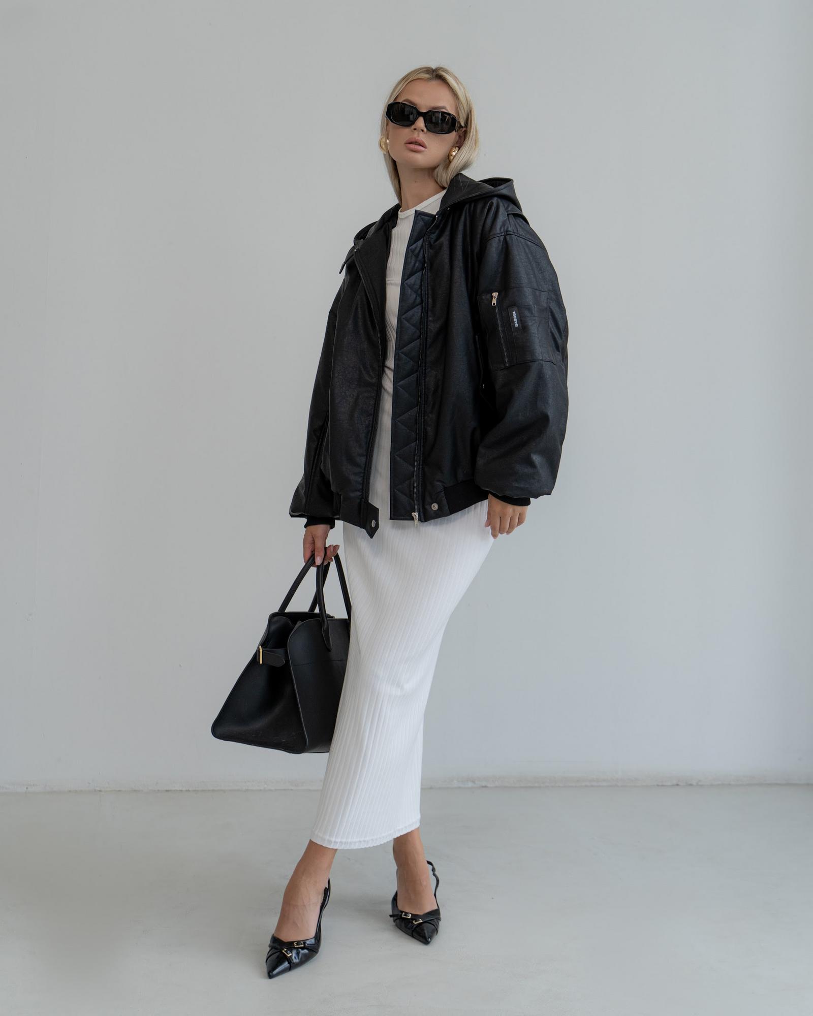 Бомбер э/кожа состаренная