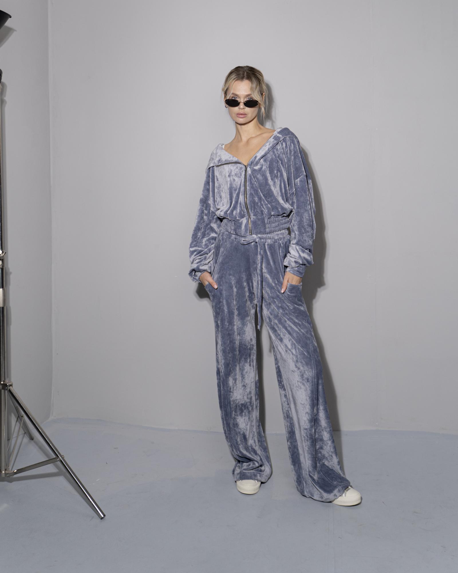 Худи велюр blue