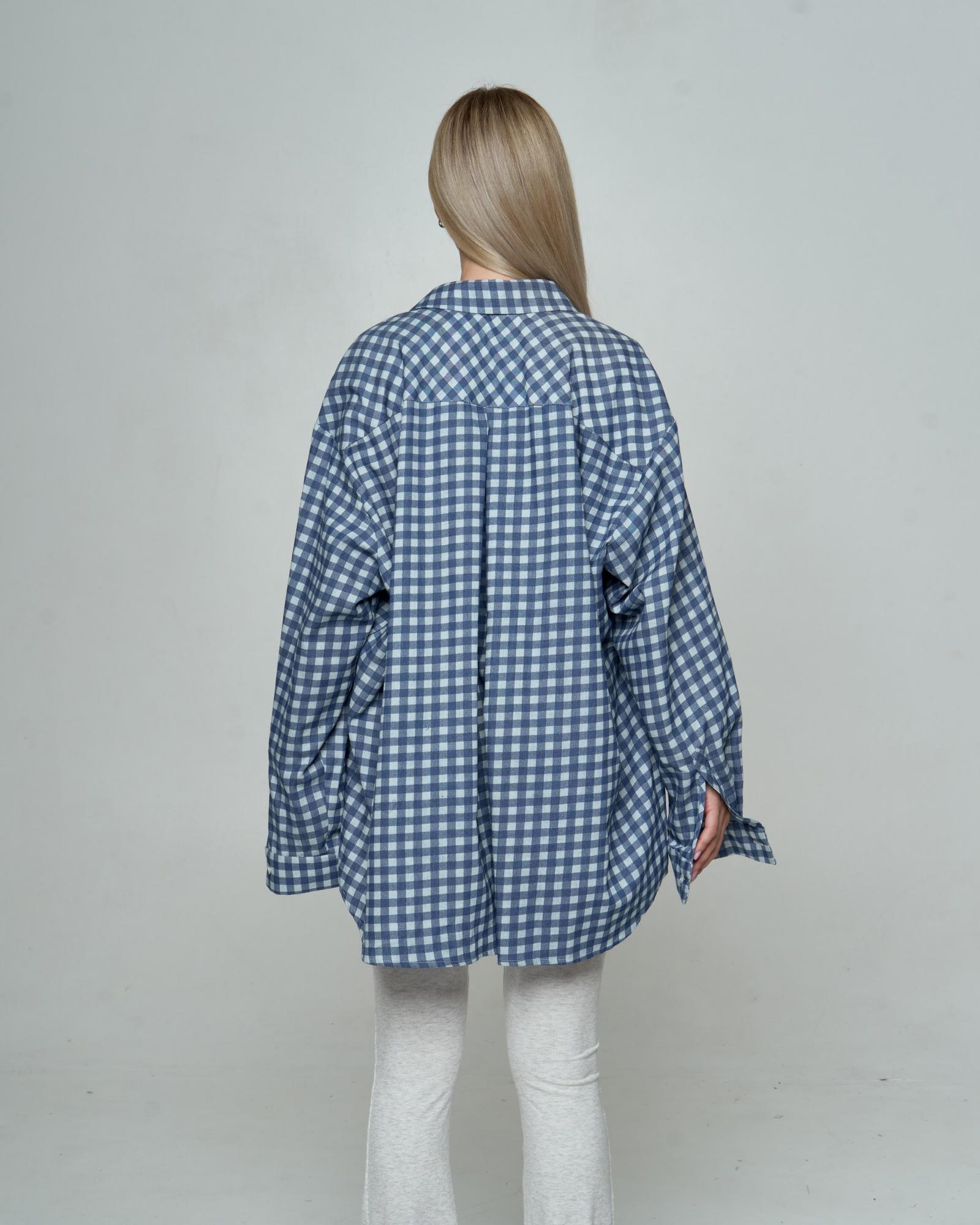 Рубашка клетка Blue