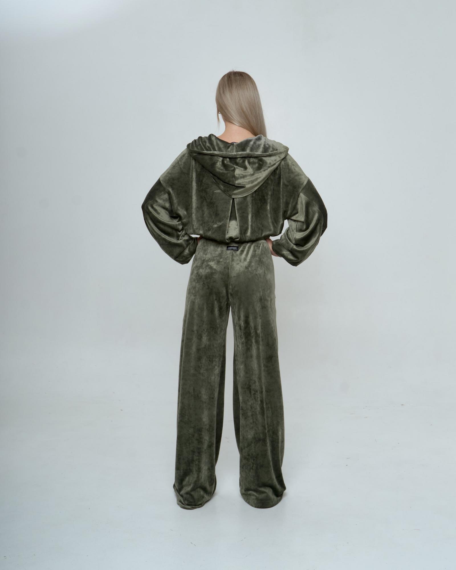 Худи велюр Khaki