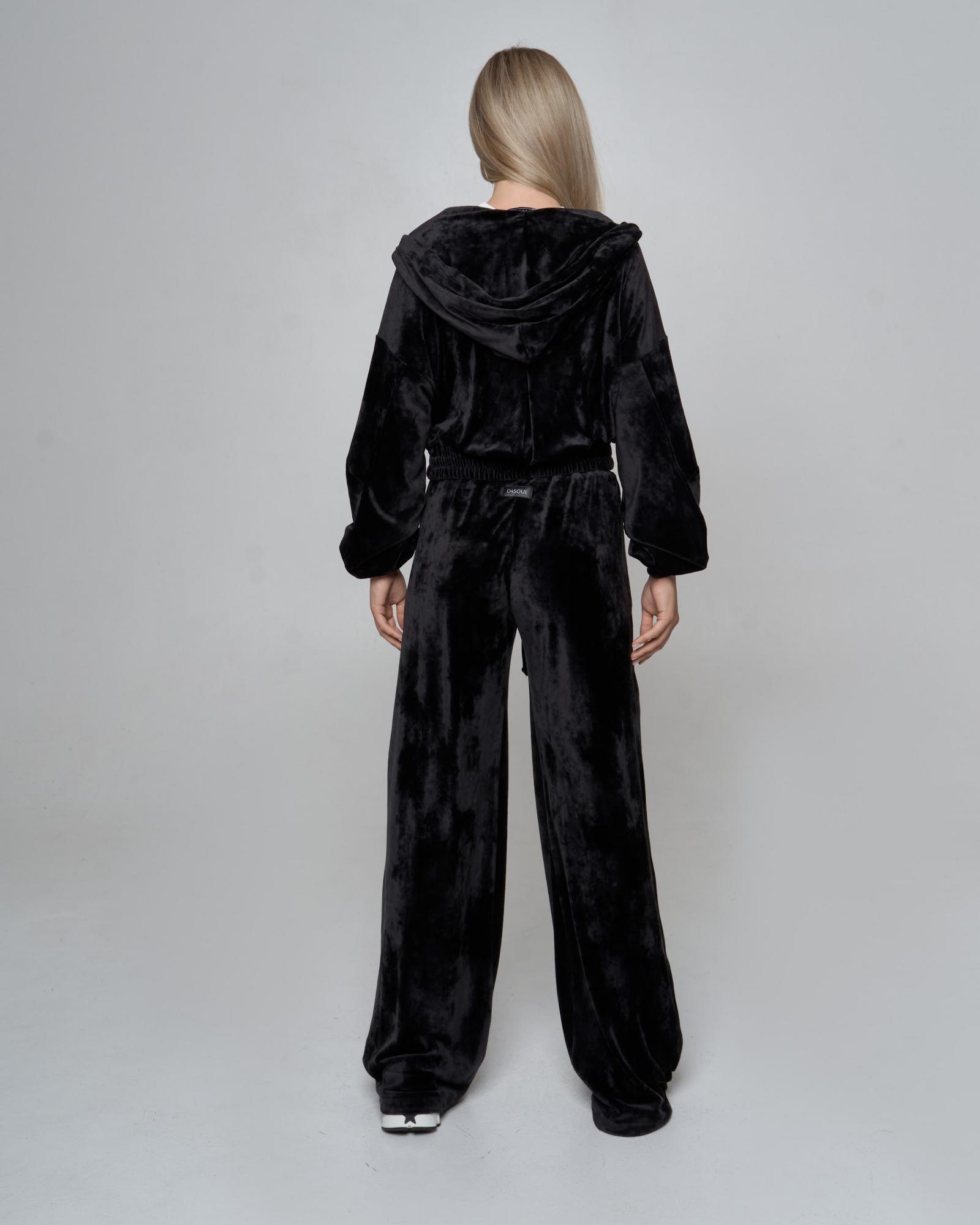 Худи велюр Black