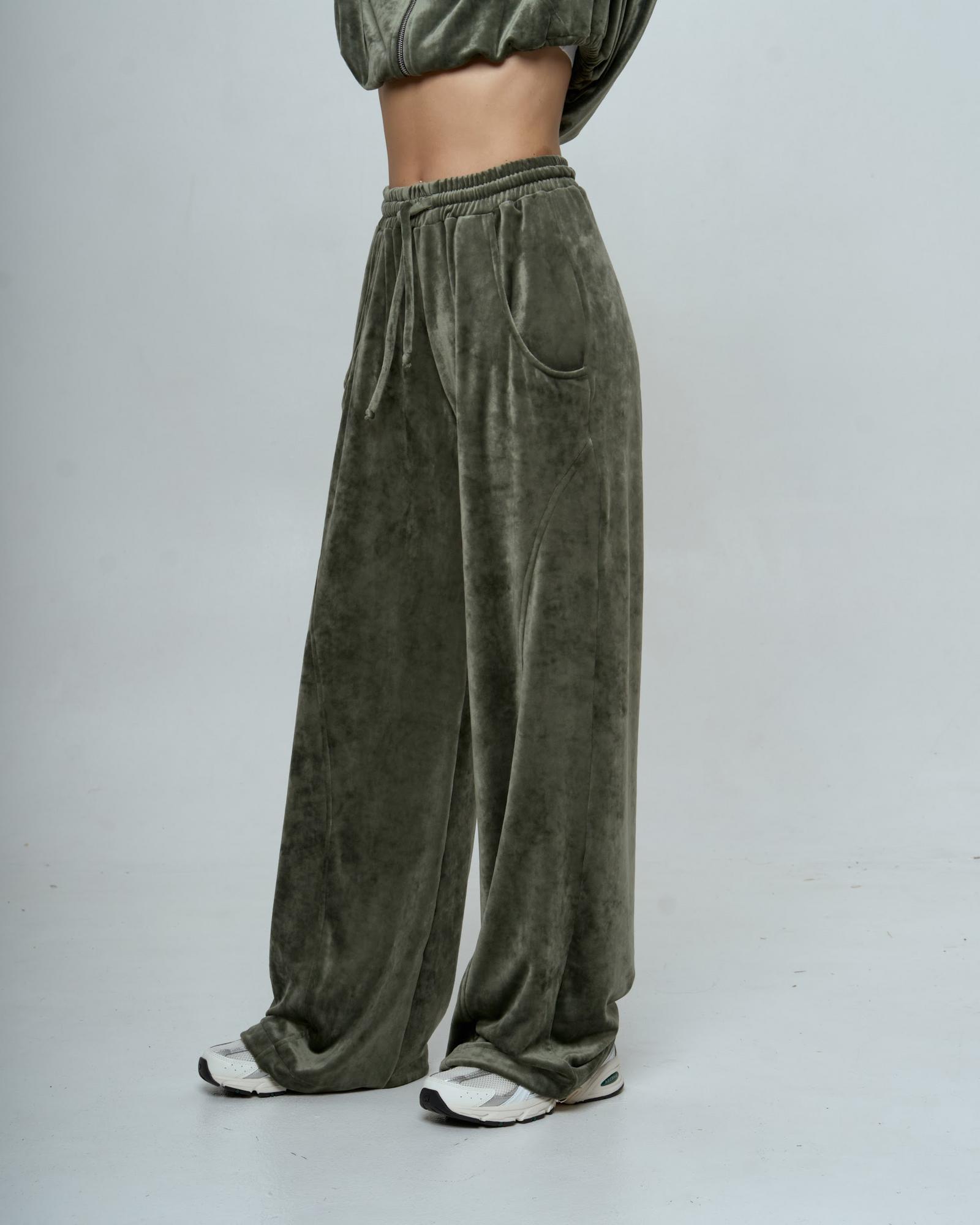 Палаццо велюр Khaki