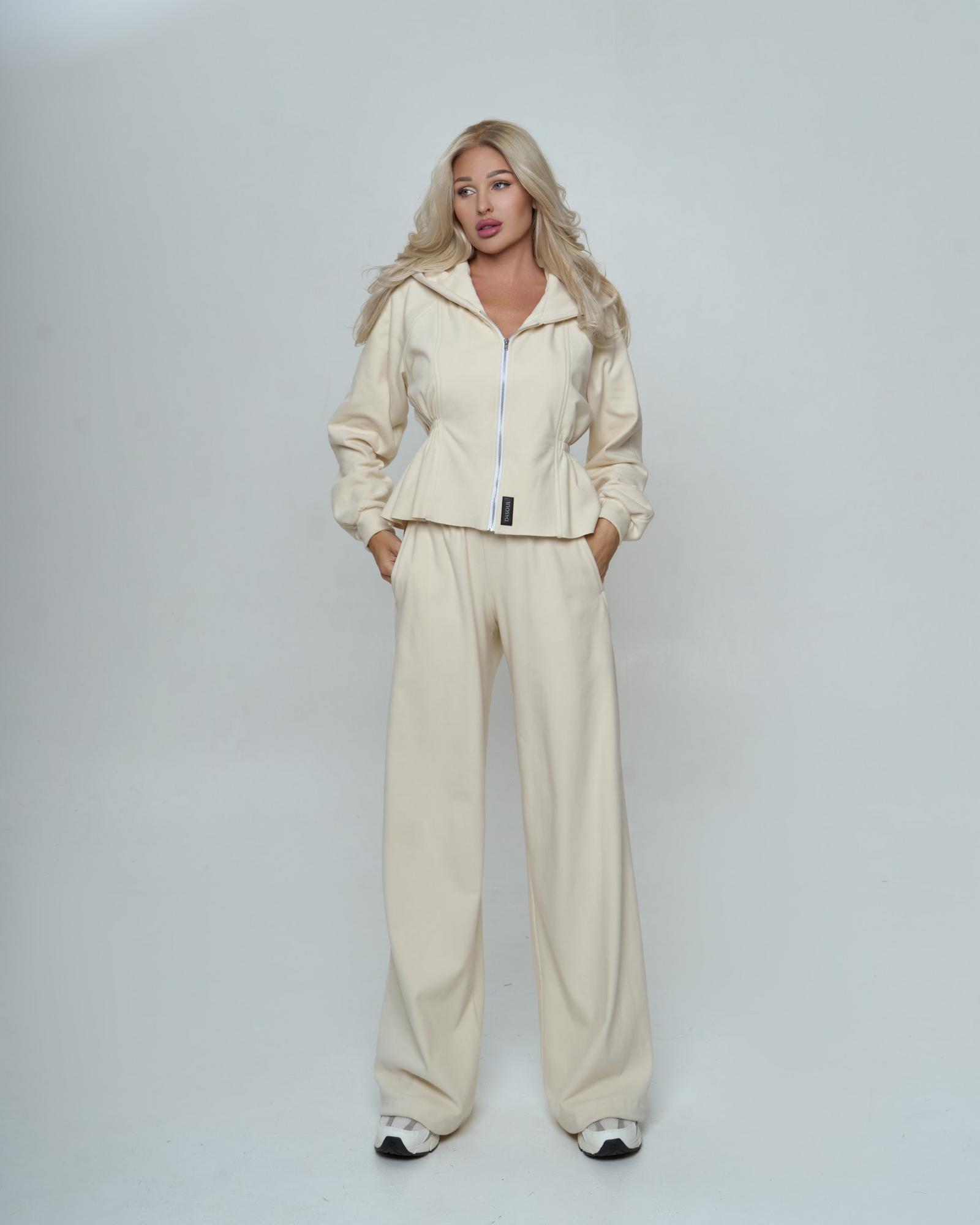 Худи с баской Ivory