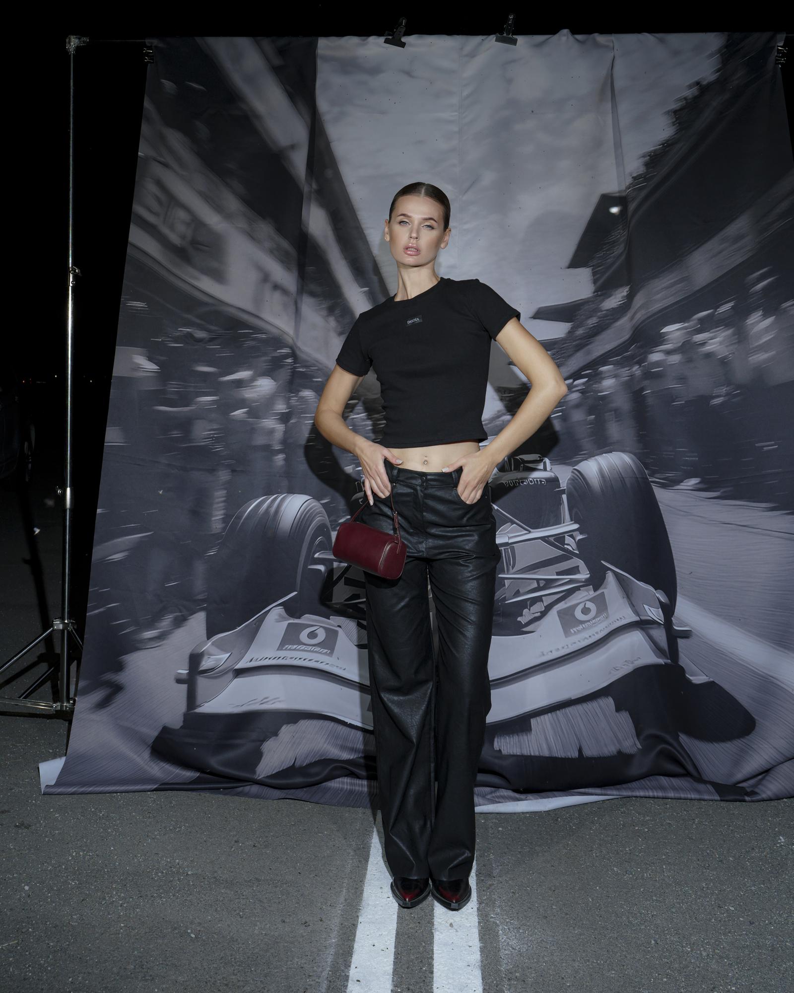 Брюки Black э/кожа