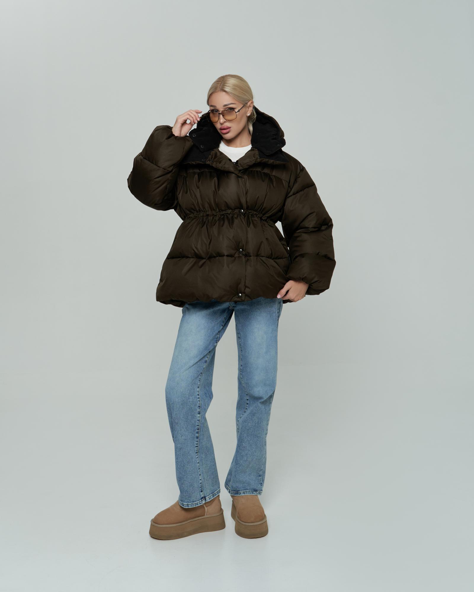 Пуховик Marshmallow на кулиске Brown khaki