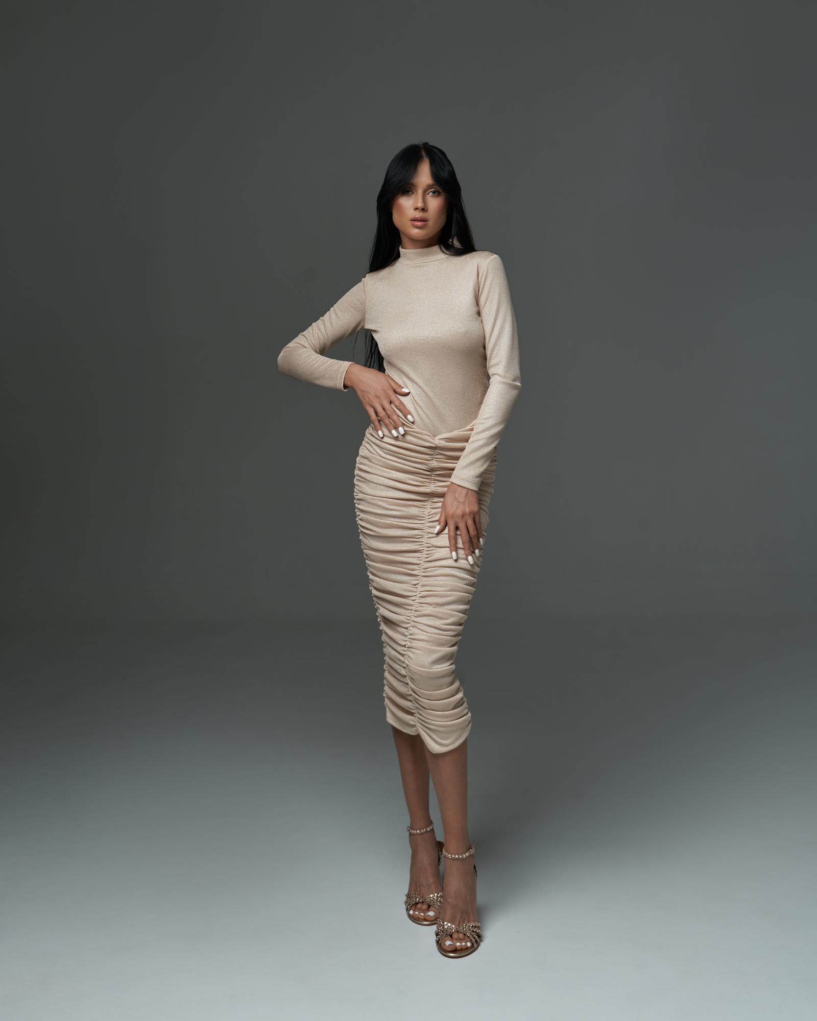 Юбка драпировка NUDE ILLUSION gold