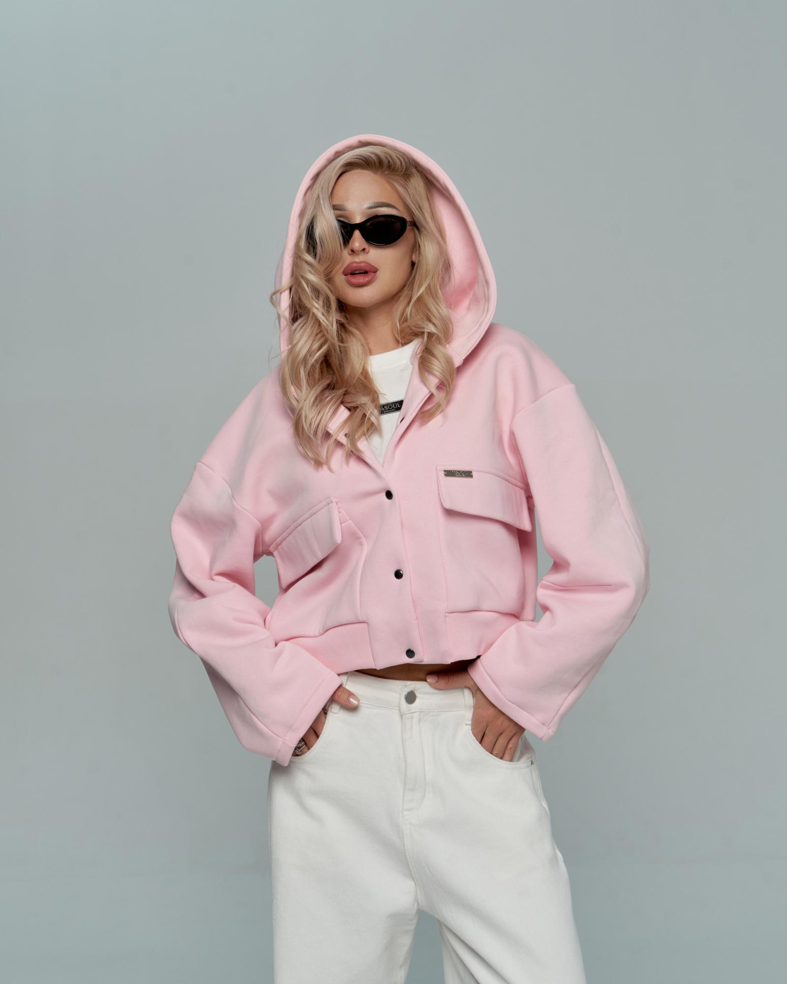 Бомбер розовый 26