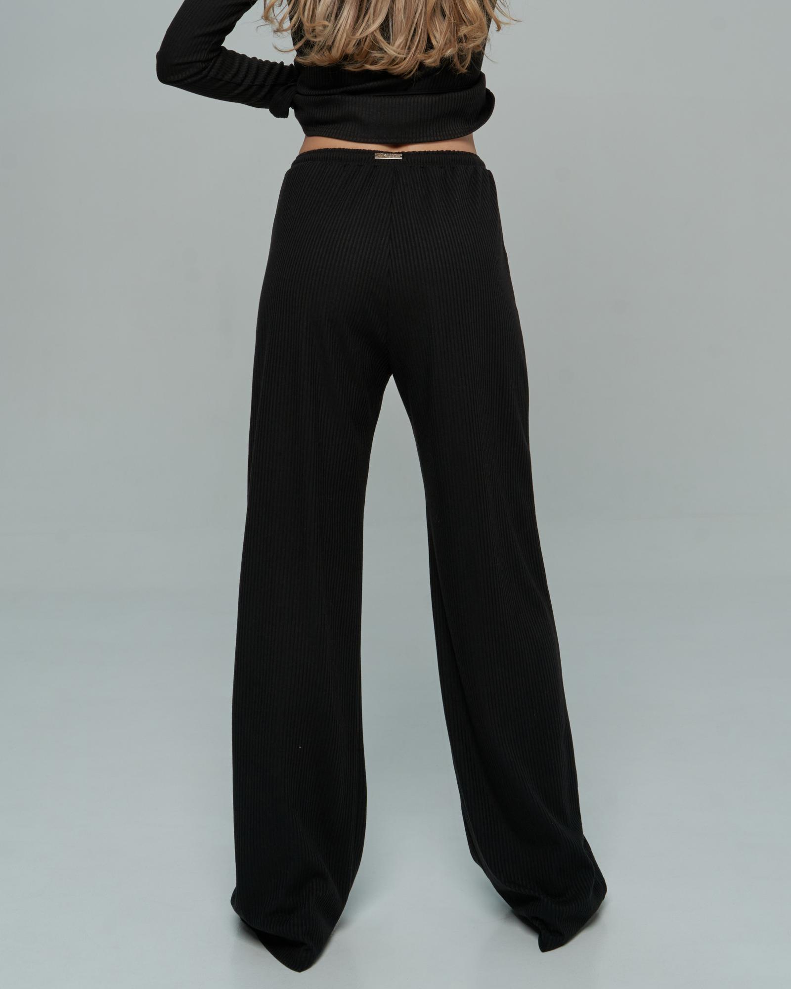 Брюки черные лапша