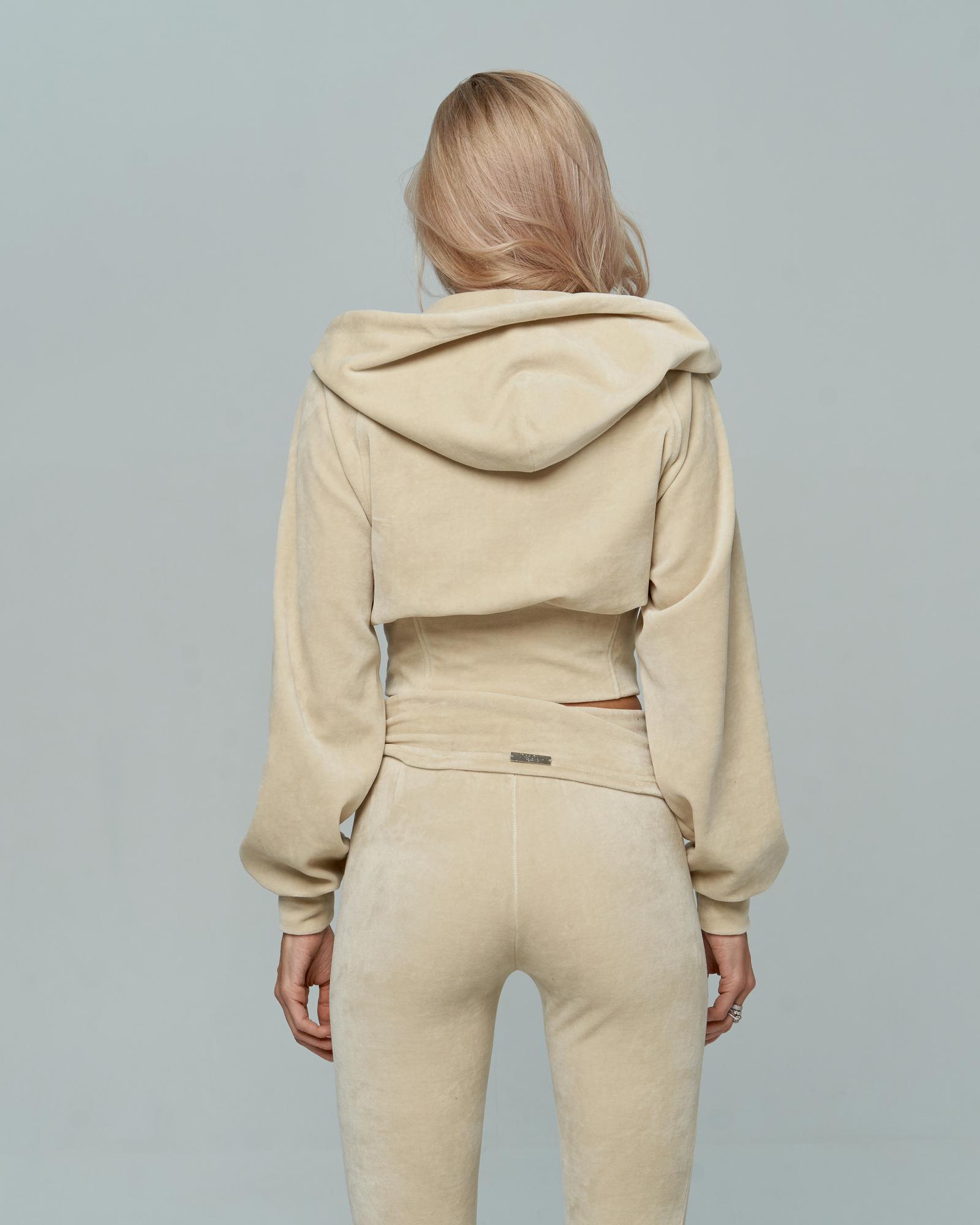 Худи корсет велюр ivory