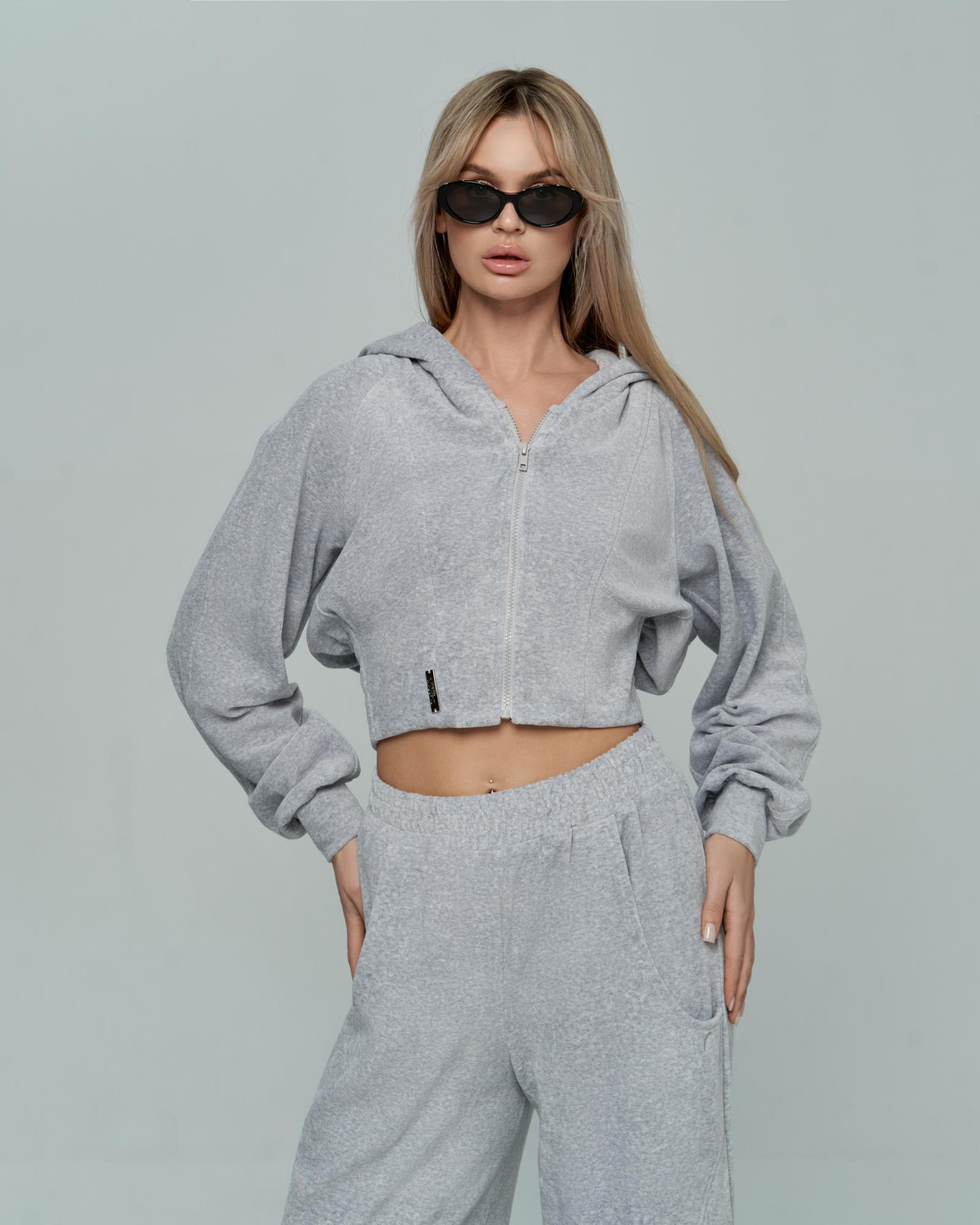 Худи корсет велюр melange