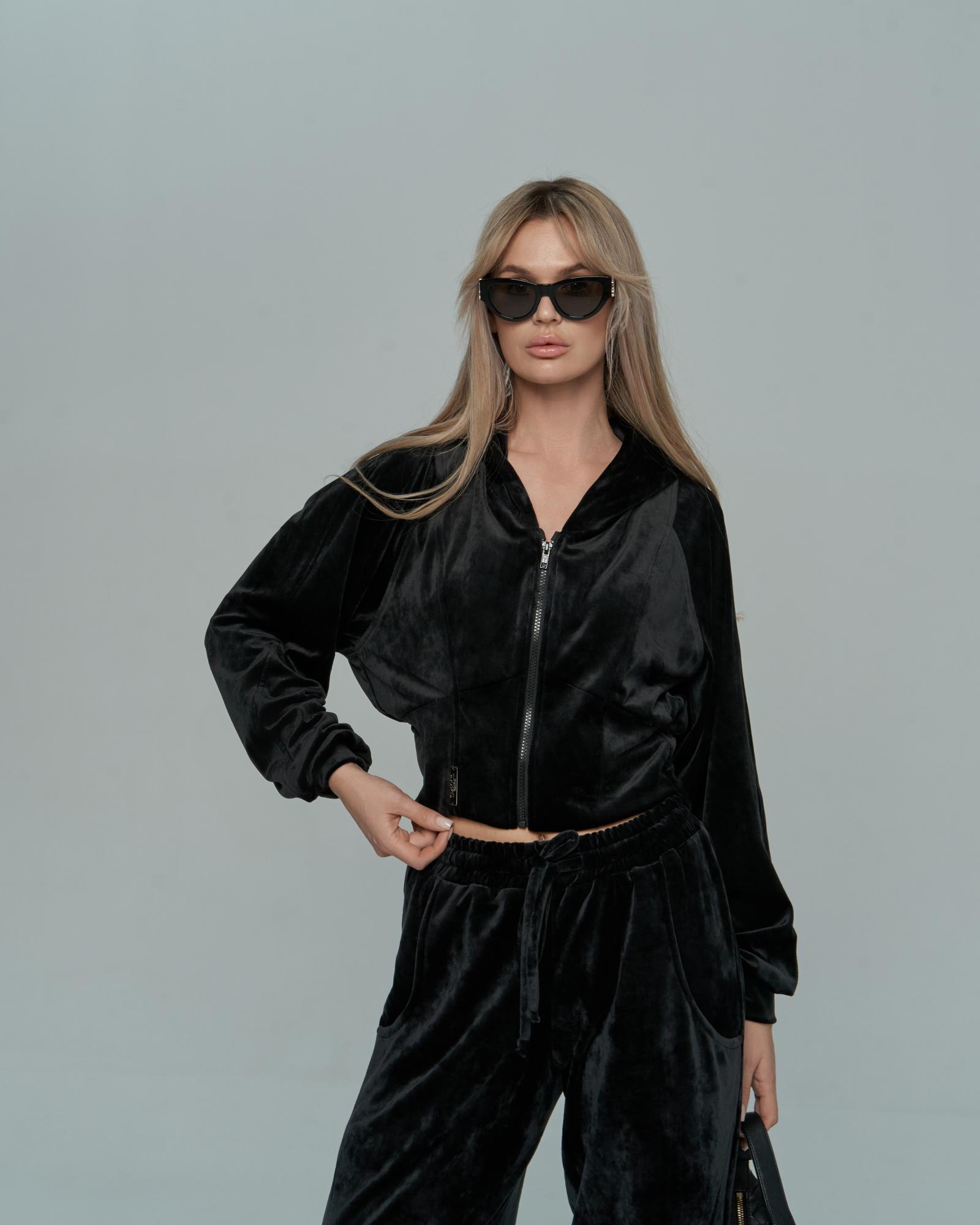 Худи корсет велюр Black