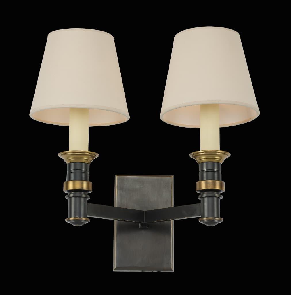 Чёрное бра из латуни Lombard Black