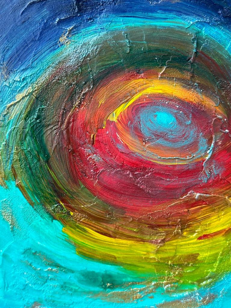 Картина на картоне "Гармонизация чакр". Акрил. 18х13 см