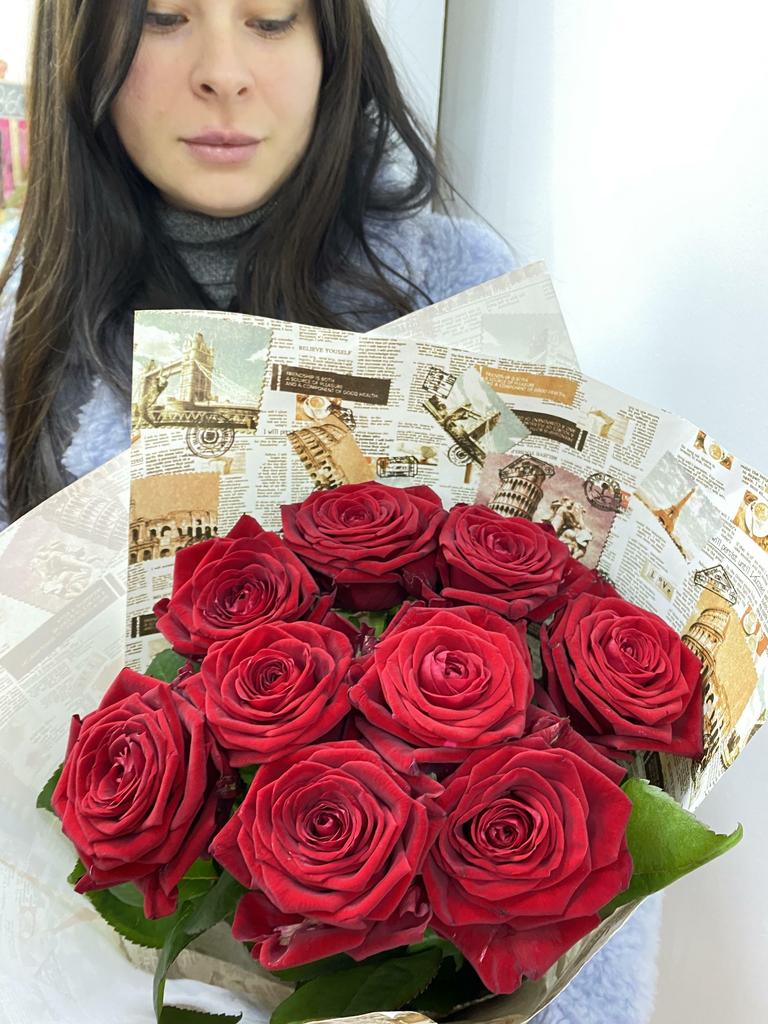Букет красных роз