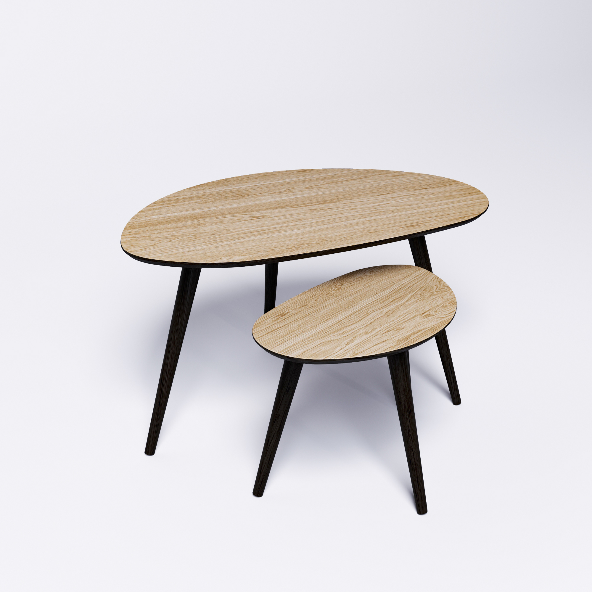 Журнальные столики BEANS на черных ножках