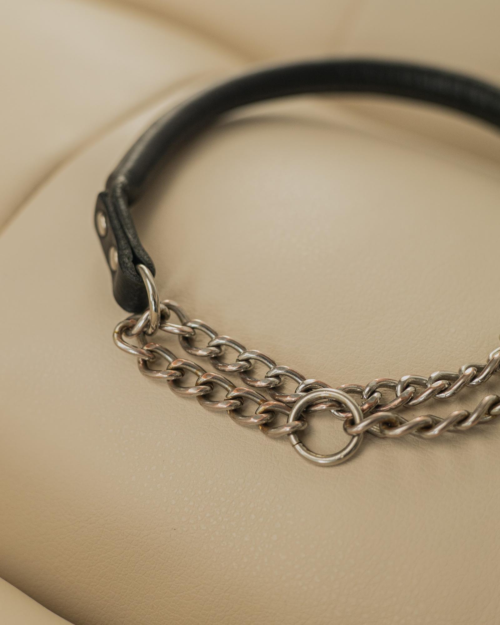 Круглый ошейник чёрный