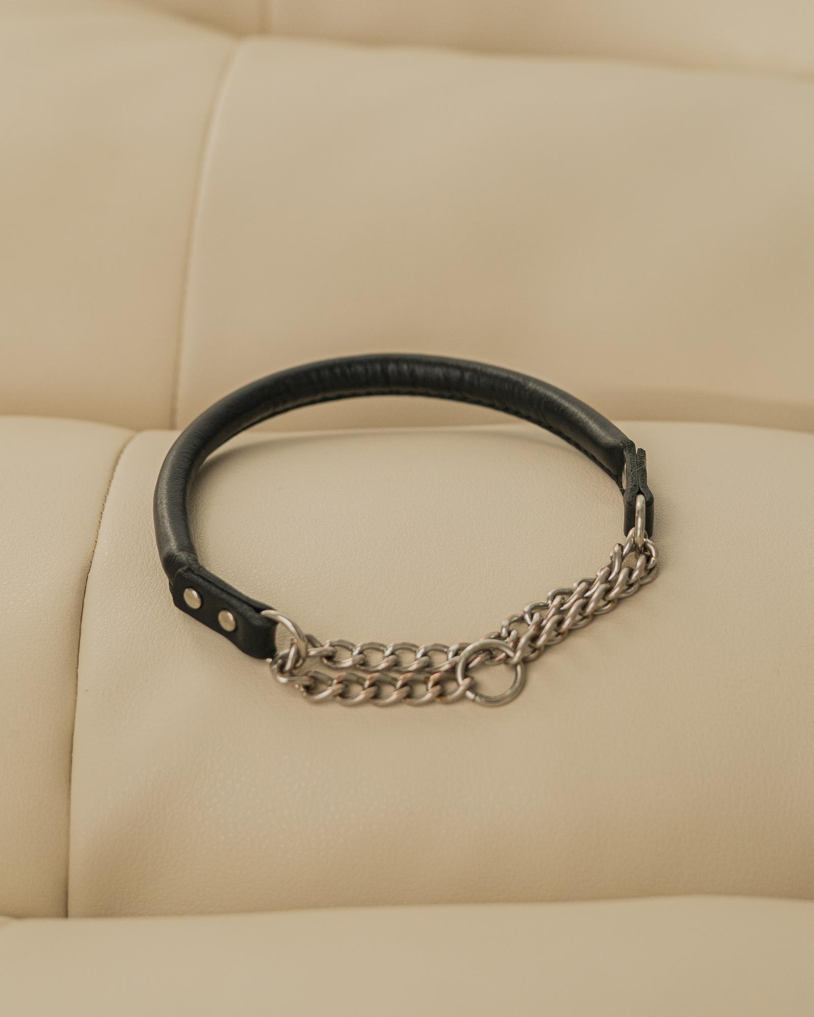 Круглый ошейник чёрный