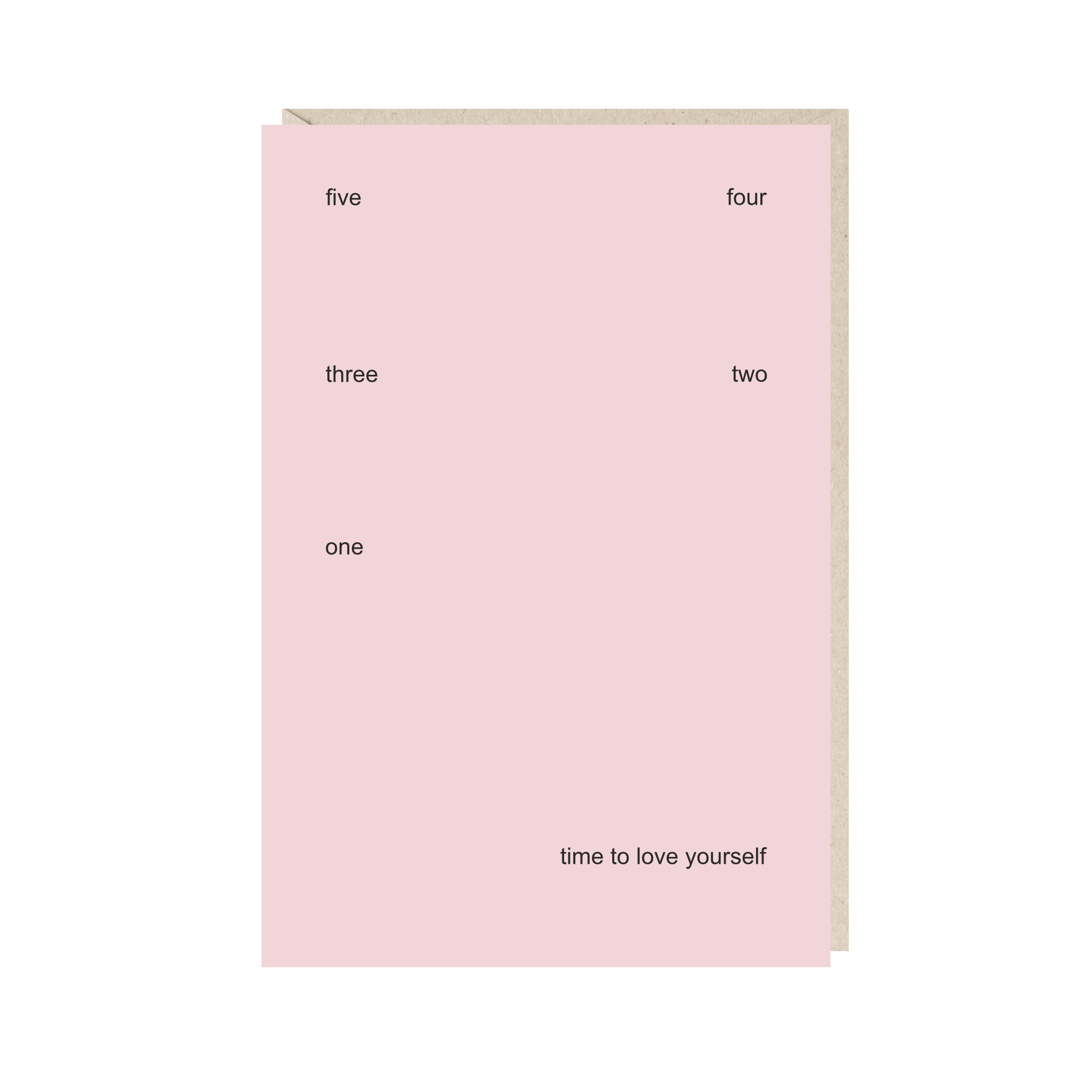 открытка "time to love yourself"