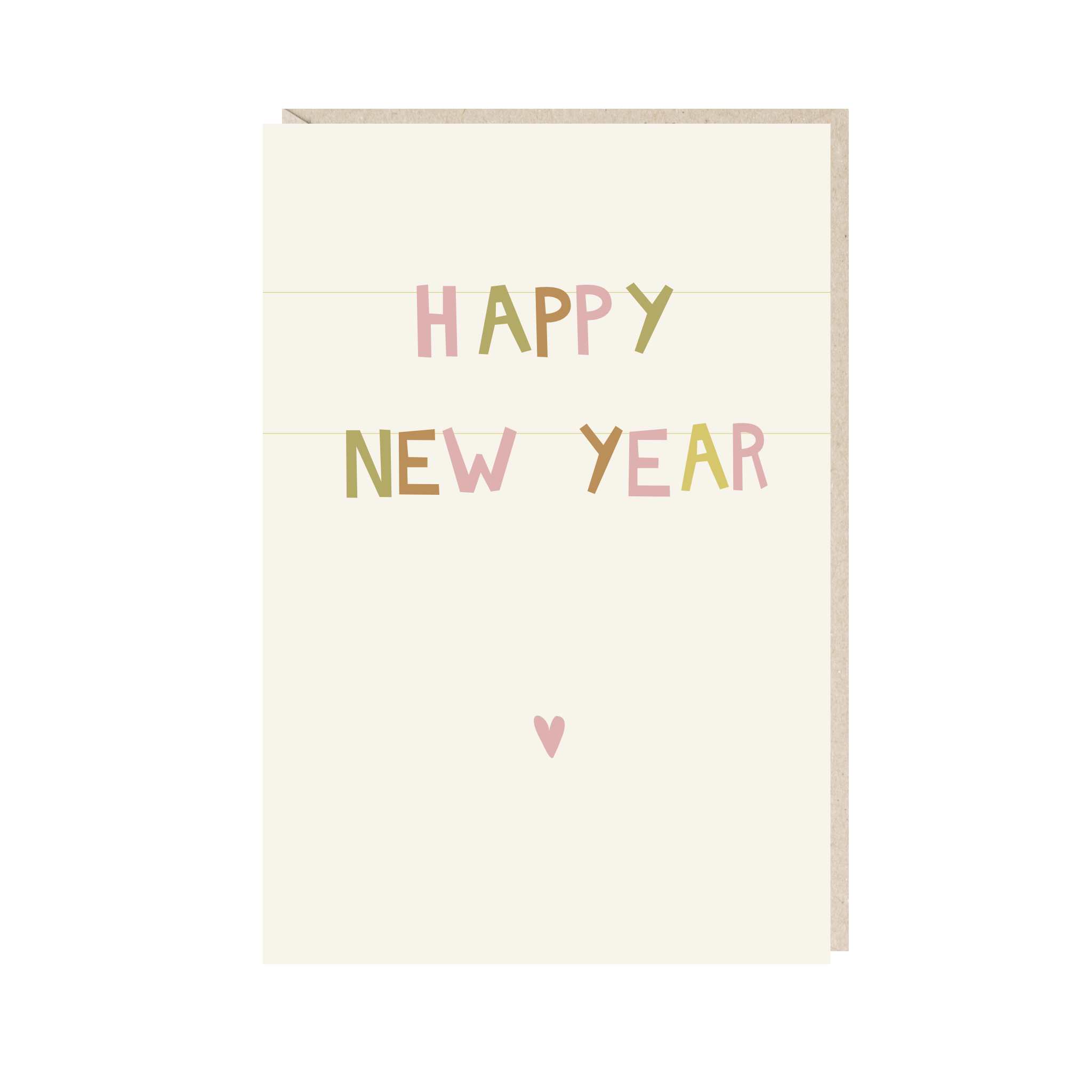 открытка "happy new year" (пер. с англ.: "счастливого нового года")