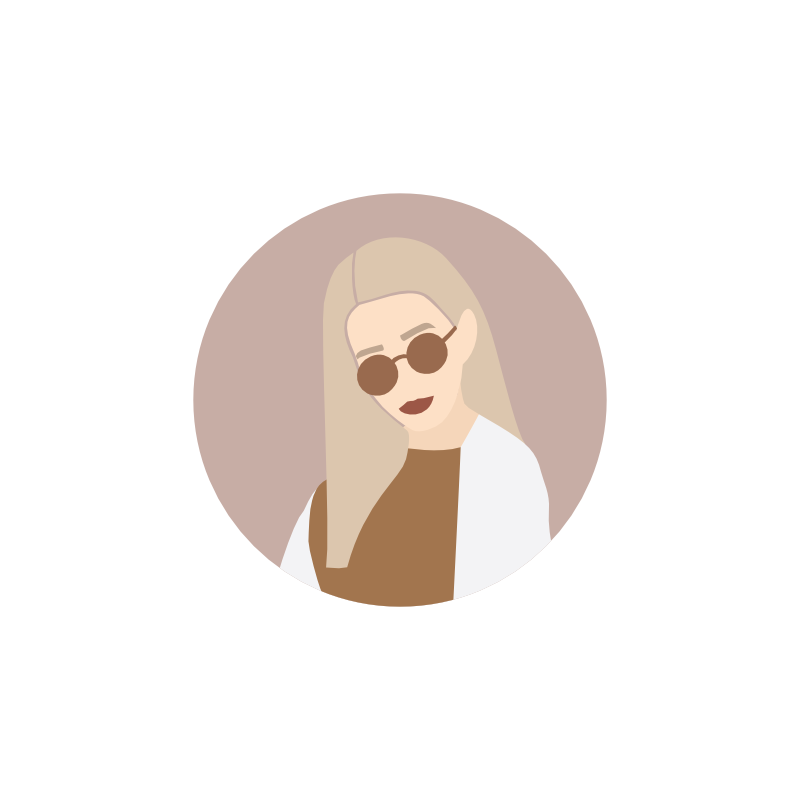 значок "девушка в круглых очках"