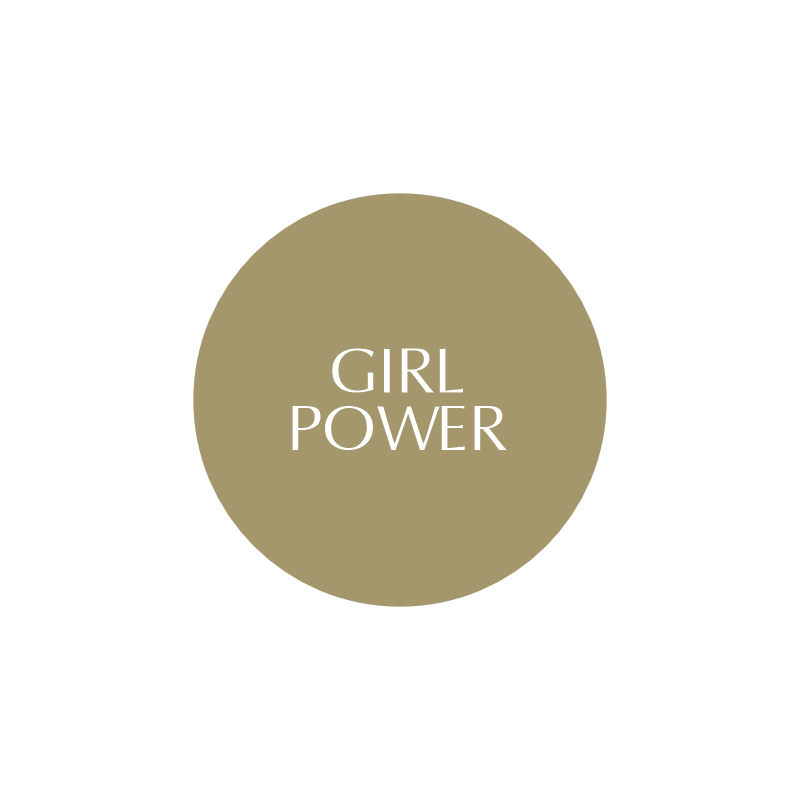 значок "girl power" (хаки)