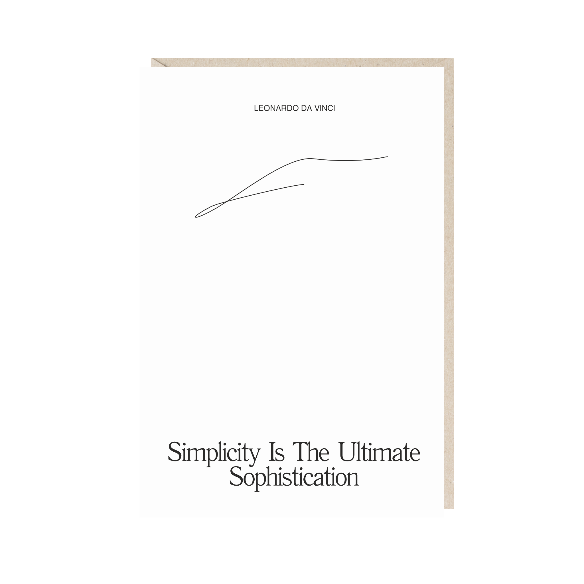 открытка "simplicity is the ultimate sophistication"